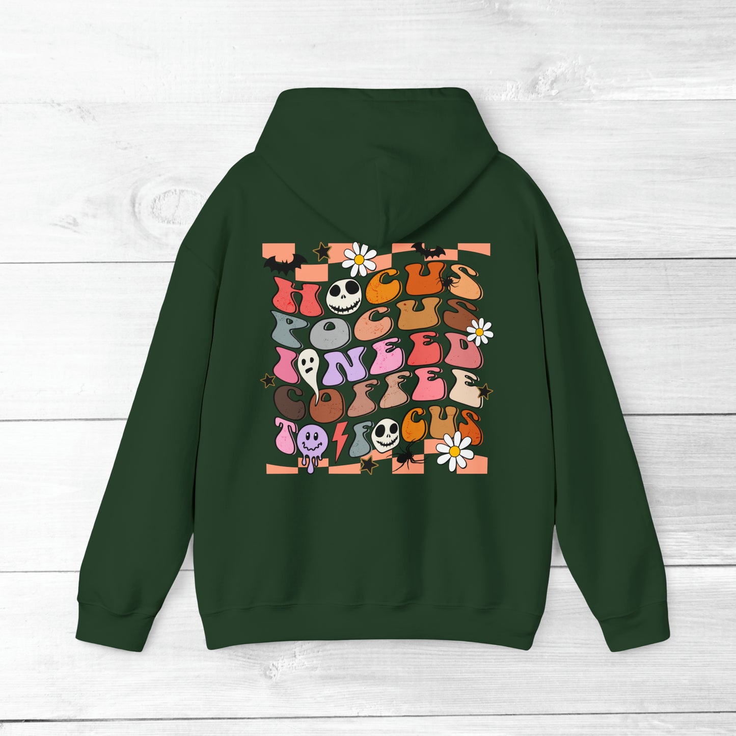 Halloween Coffee Hoodie - Hocus Pocus I need Coffee to Focus Back