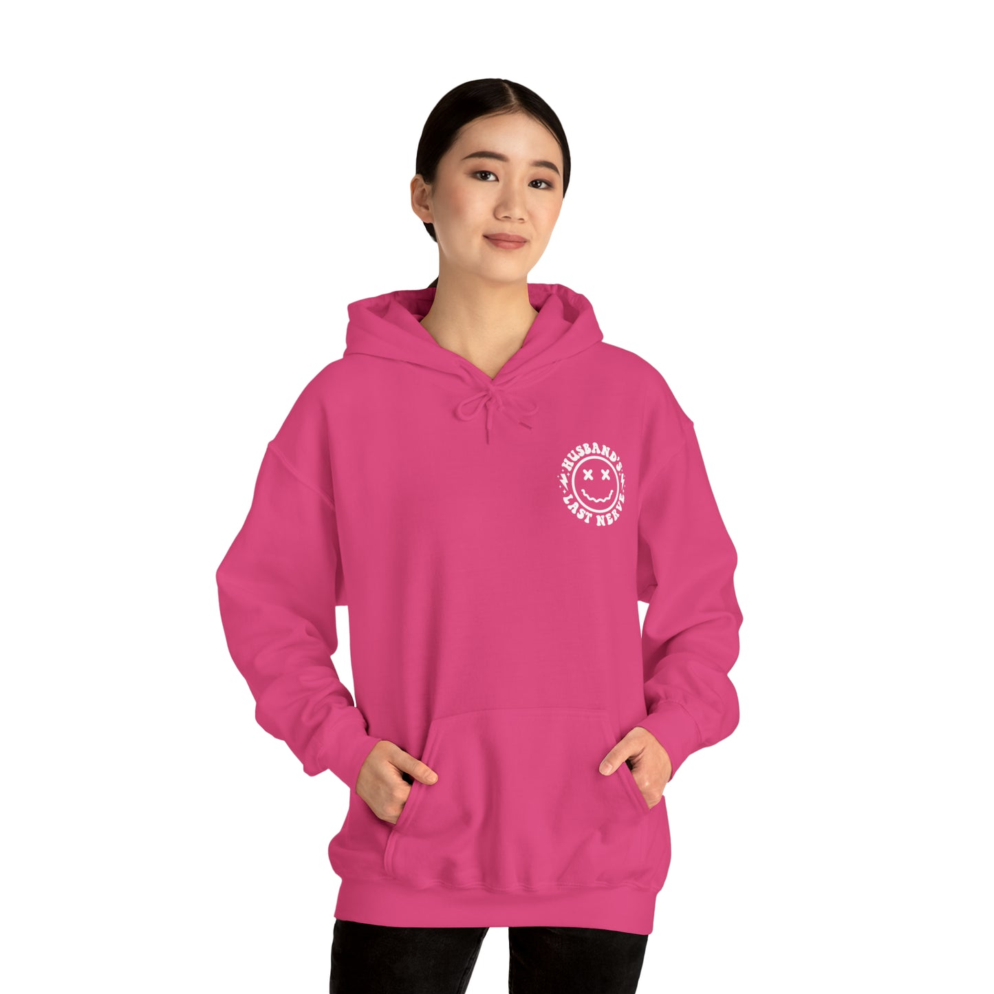 Husband's Last Nerve Hoodie - White Text