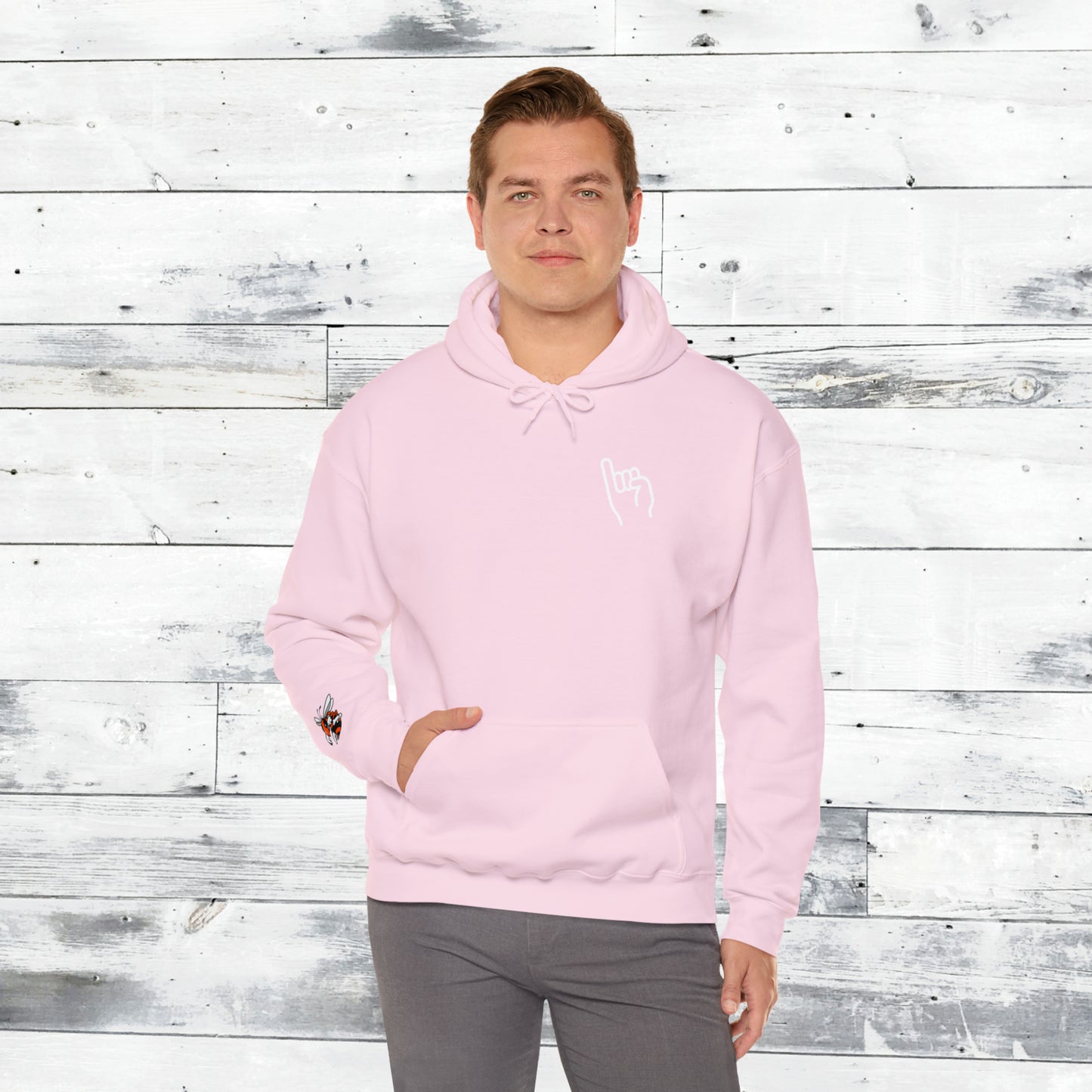 Jackets Stinger Hoodie Front - Yellow Jacket Sleeve/Cuff - Old School R back
