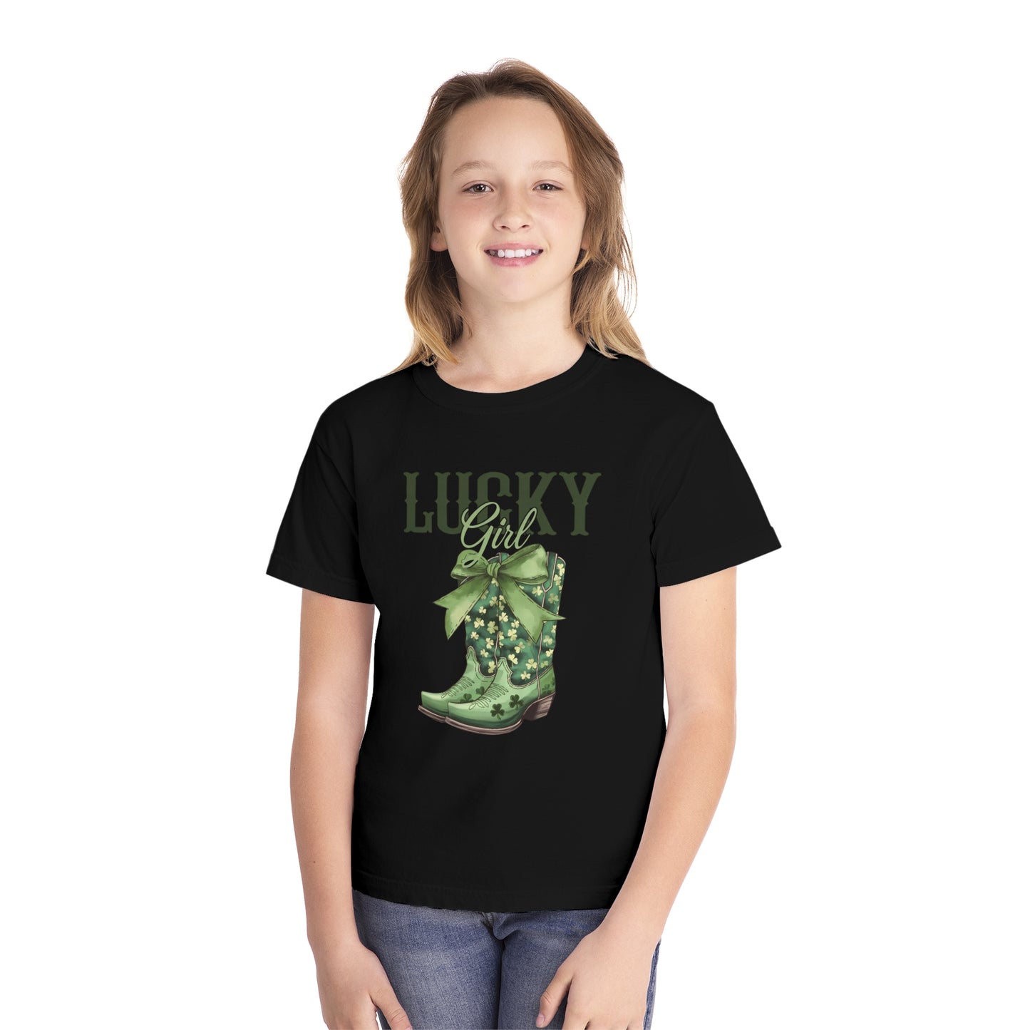 Lucky Girl Youth Comfort Colors Tee