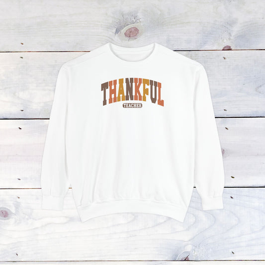 Thankful Teacher Comfort Colors Sweater
