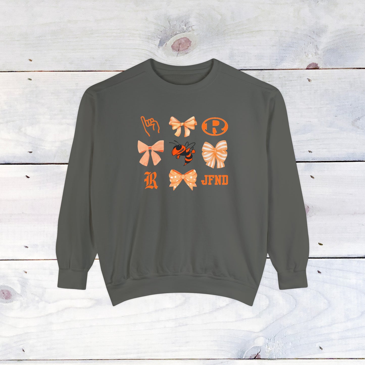 Rockwal Yellowjacket Bow Comfort Colors Sweater