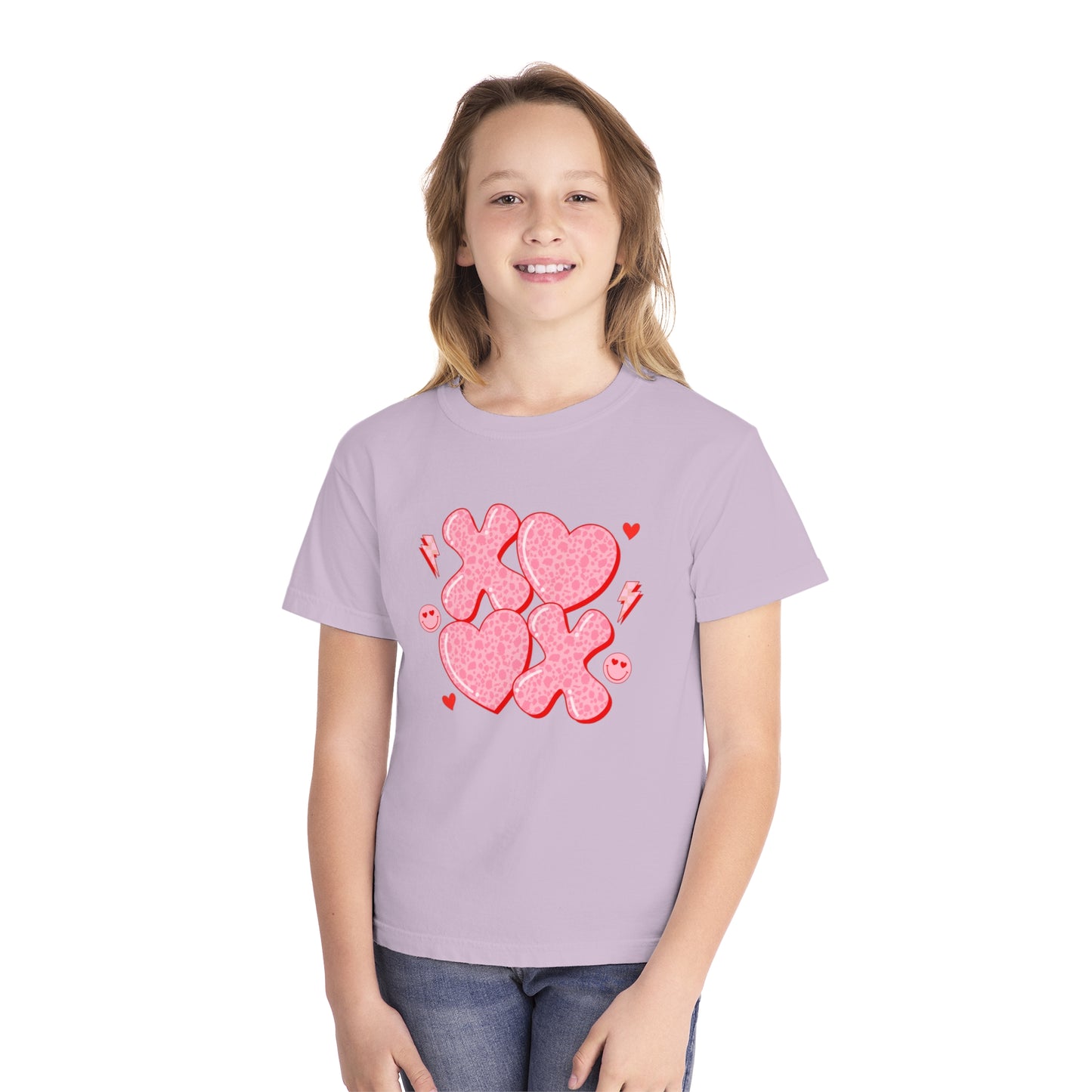 XOXO Cheetah Youth Comfort Colors Tee