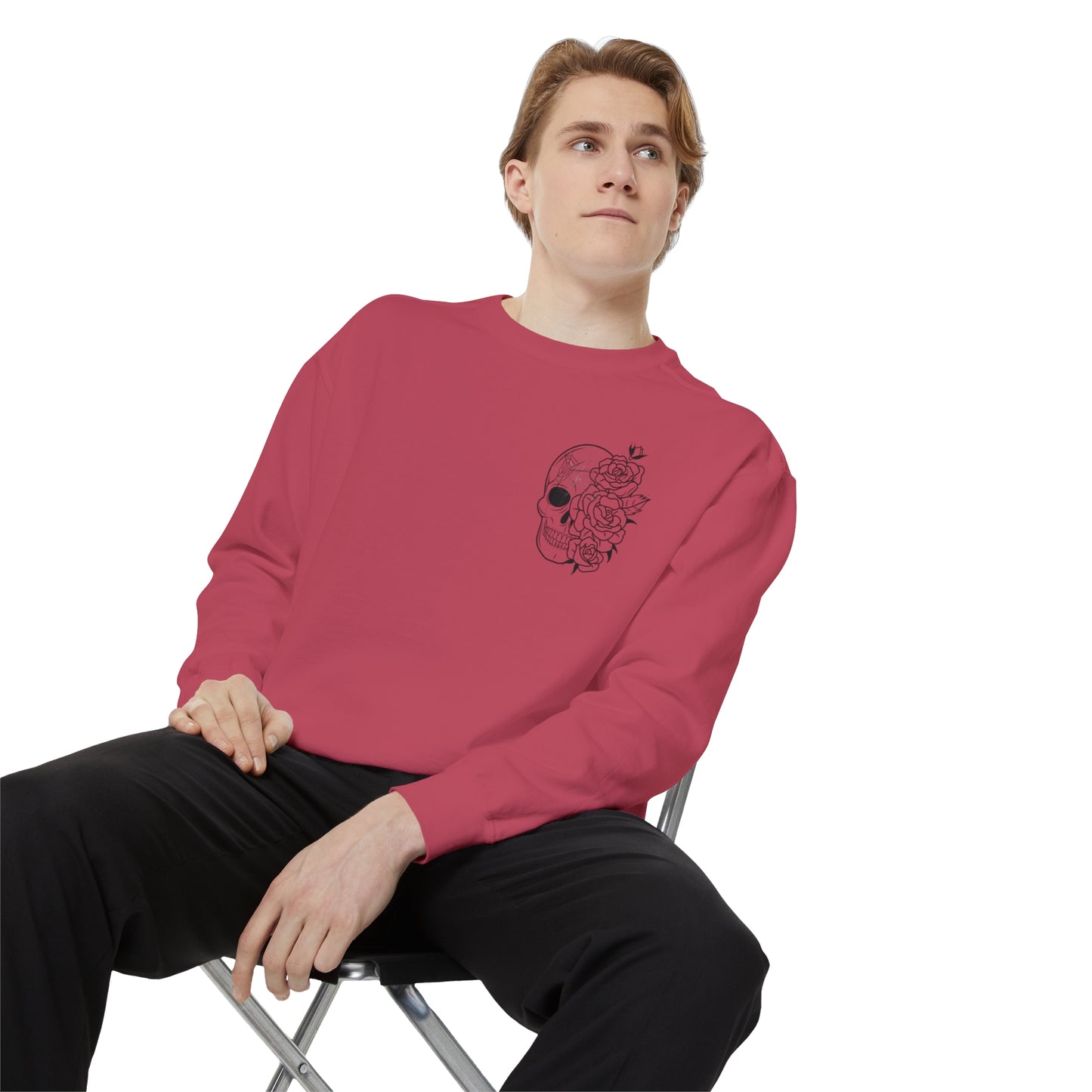 Skull Front, Vastly Overrated Back - Comfort Colors Pullover - Multi Color Options