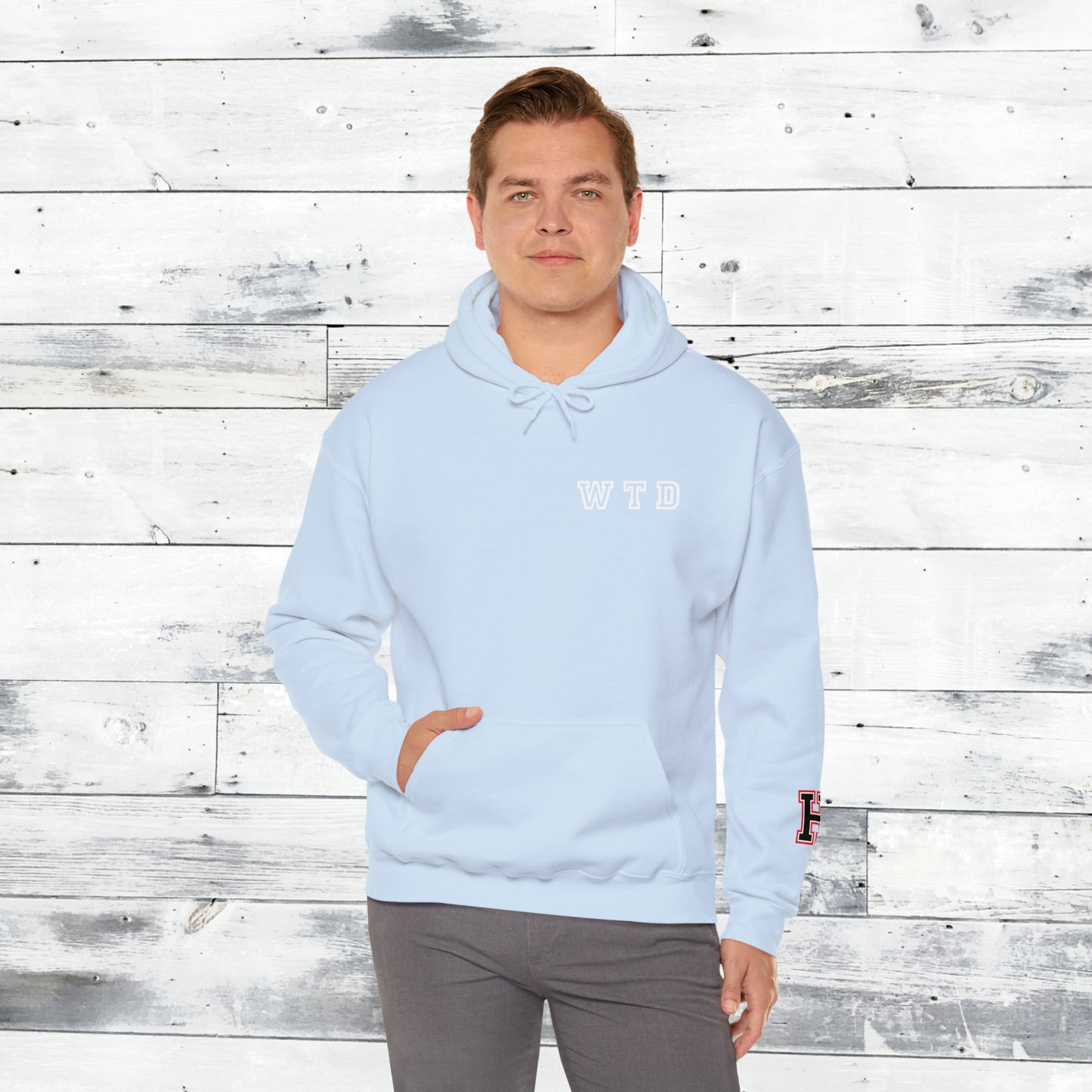 Heath Hawks WTD front Southside Strong back - H Cuff  - Hoodie
