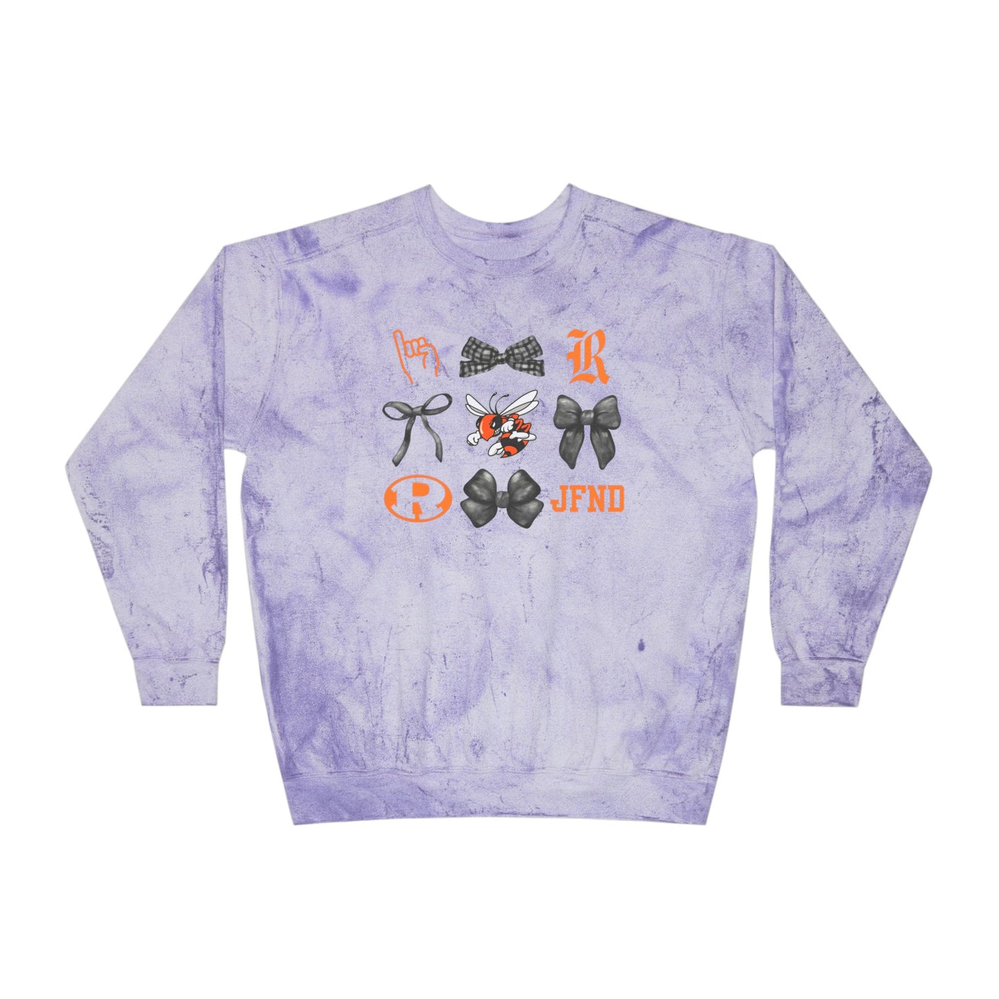 Jackets Faves & Bows Color Blast Comfort Colors Crewneck Sweatshirt