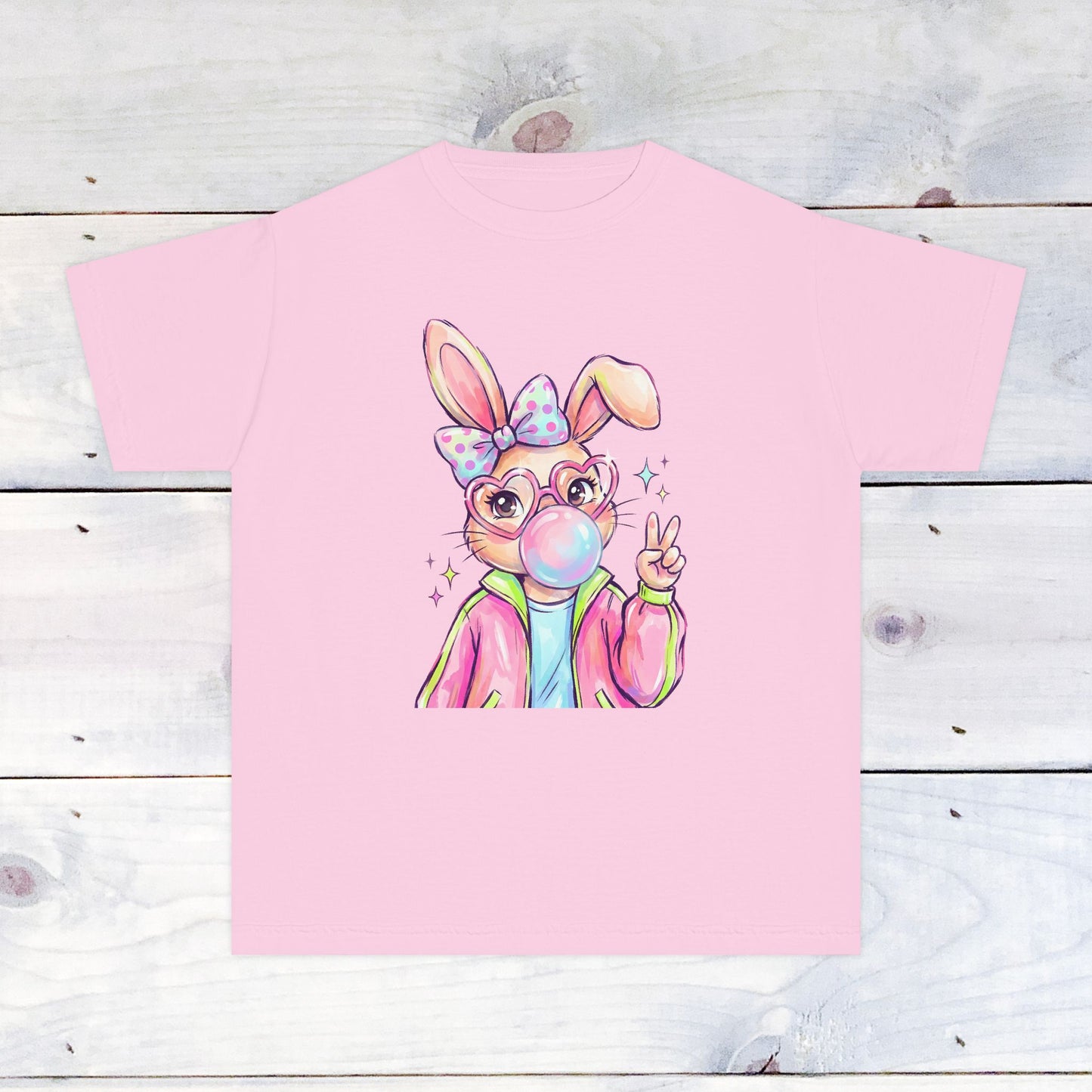 Bunny Bubble Spring Comfort Colors Youth Shirt