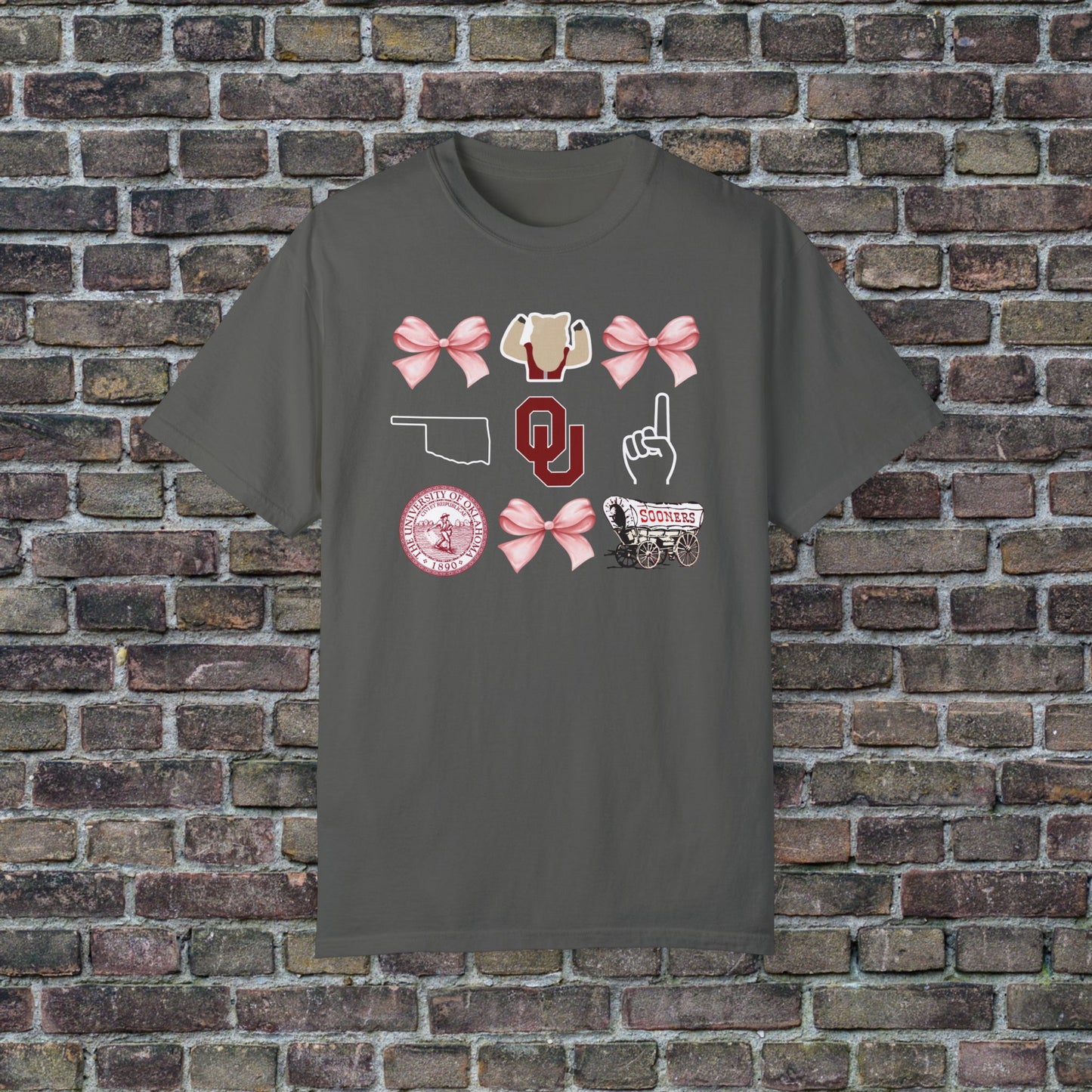 Oklahoma Sooners Bow Comfort Colors - Dark