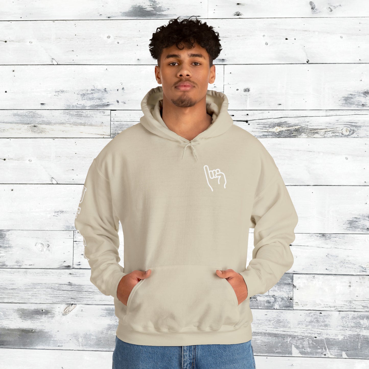Jackets Stinger Hoodie Front - JFND Sleeve - Old School R back