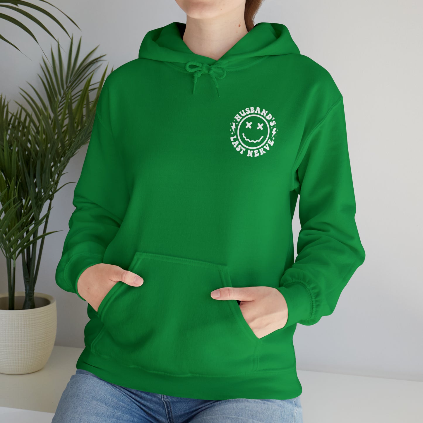 Husband's Last Nerve Hoodie - White Text