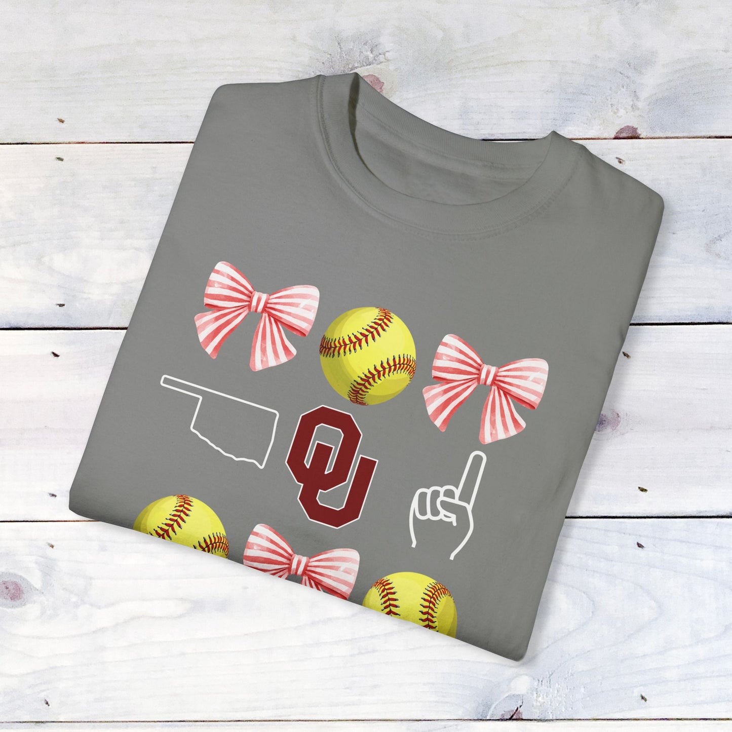 Oklahoma Softball Grid Comfort Colors T