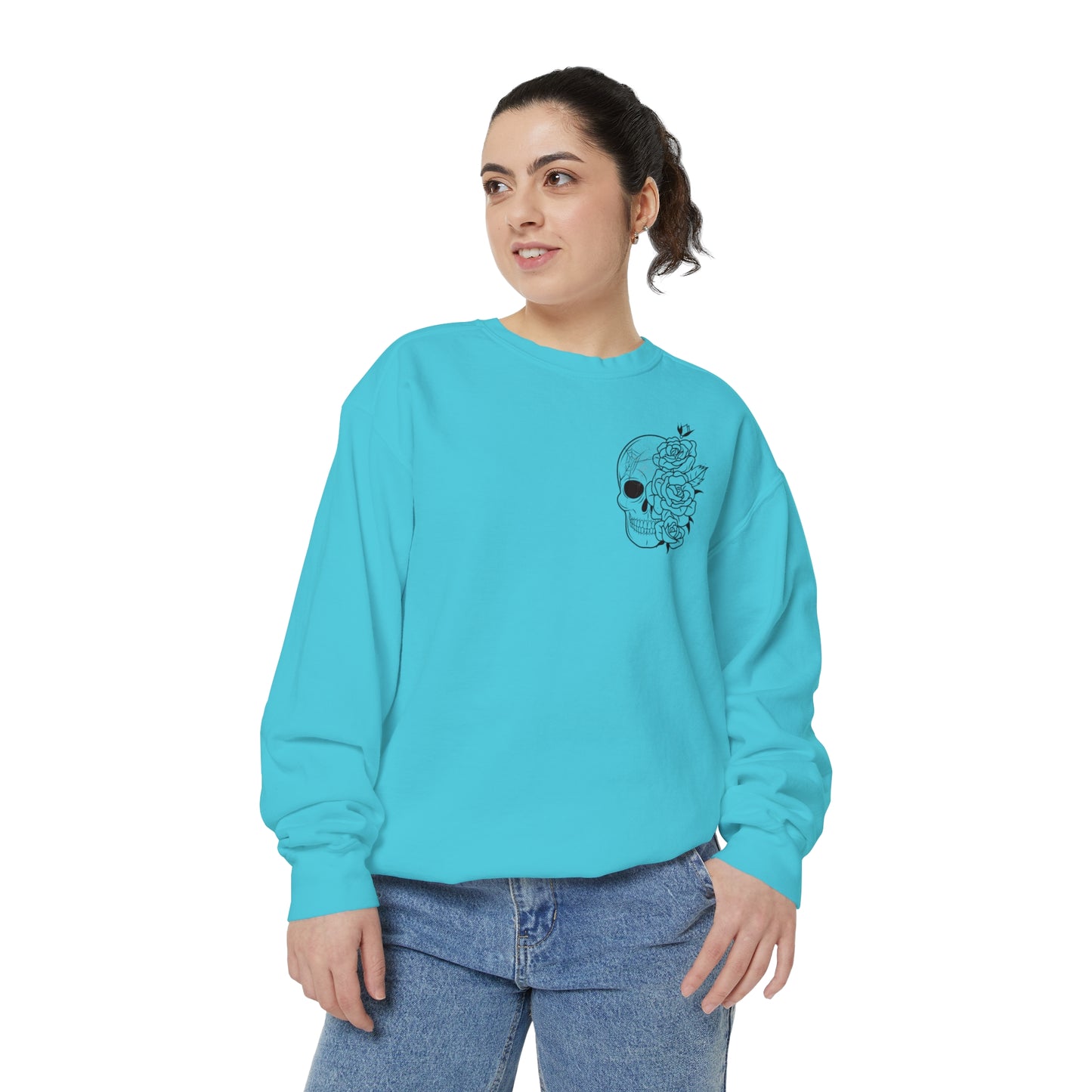 Skull Front, Vastly Overrated Back - Comfort Colors Pullover - Multi Color Options