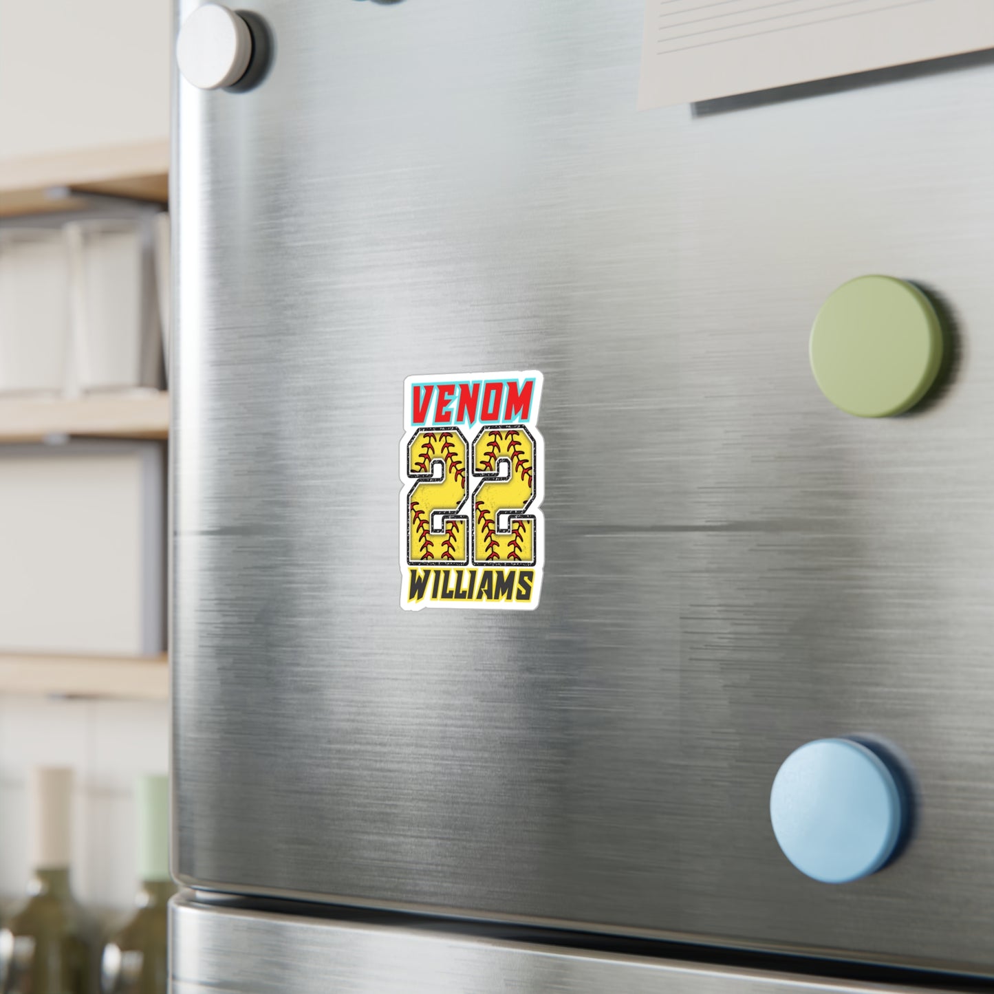 Venom 22 Softball Vinyl Sticker