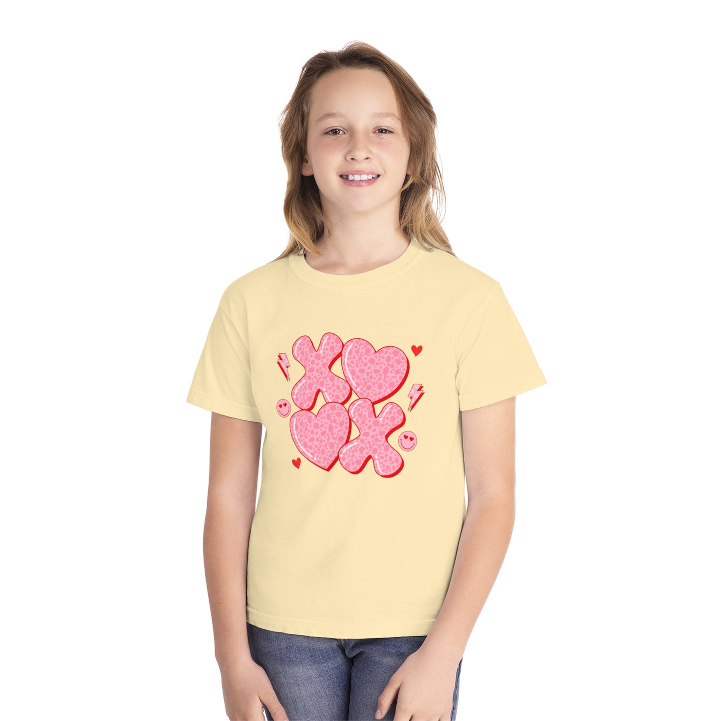 XOXO Cheetah Youth Comfort Colors Tee
