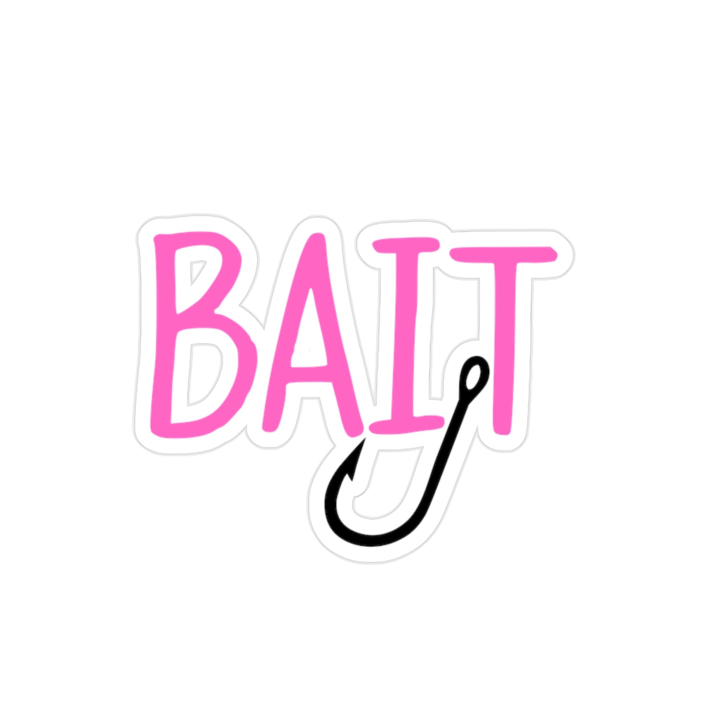 Bait Fishing Die-Cut Sticker — Transparent Outdoor Waterproof Decal
