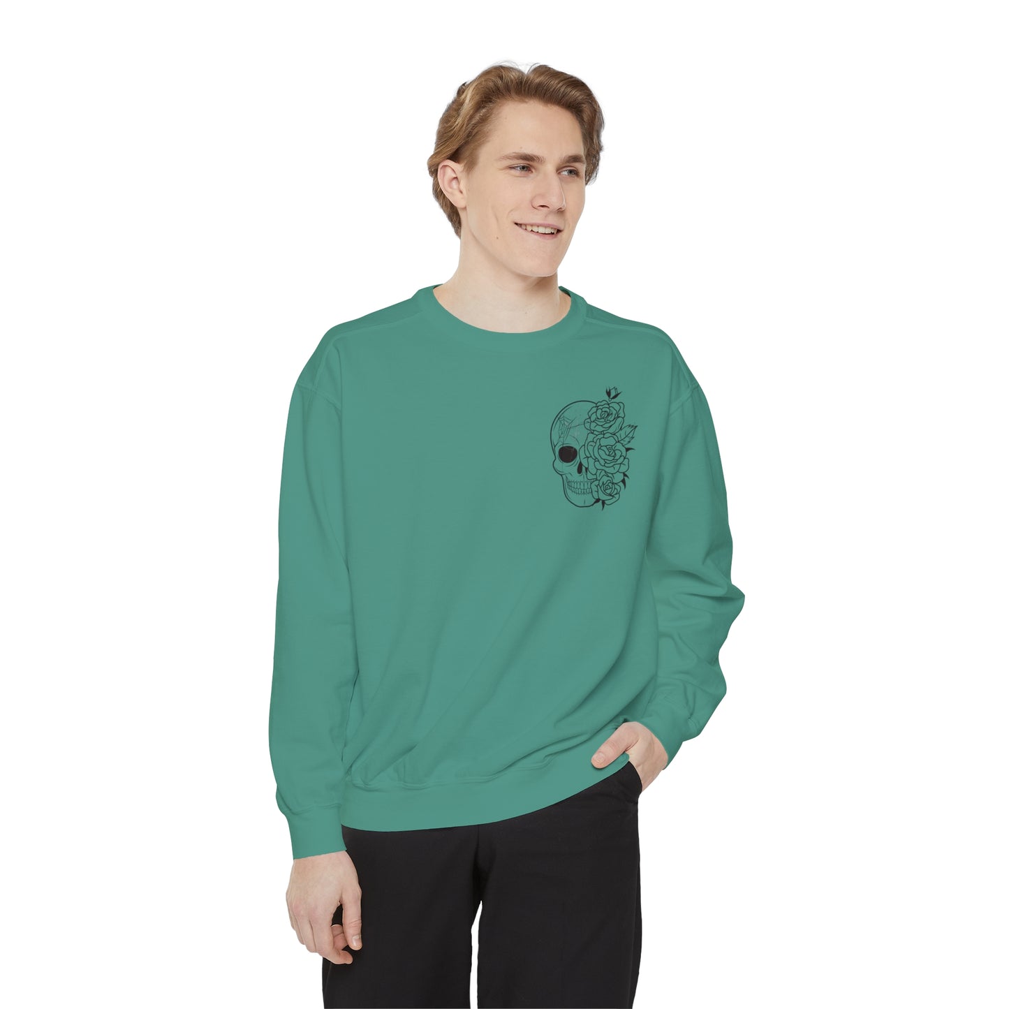 Skull Front, Vastly Overrated Back - Comfort Colors Pullover - Multi Color Options
