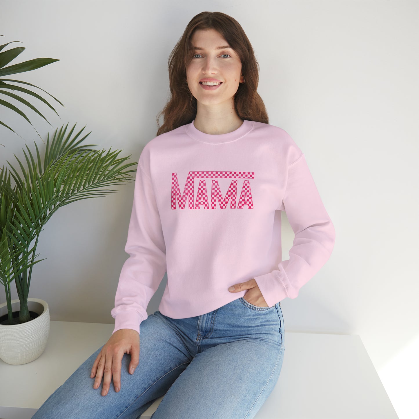 Pink Mama Checkered Sweater