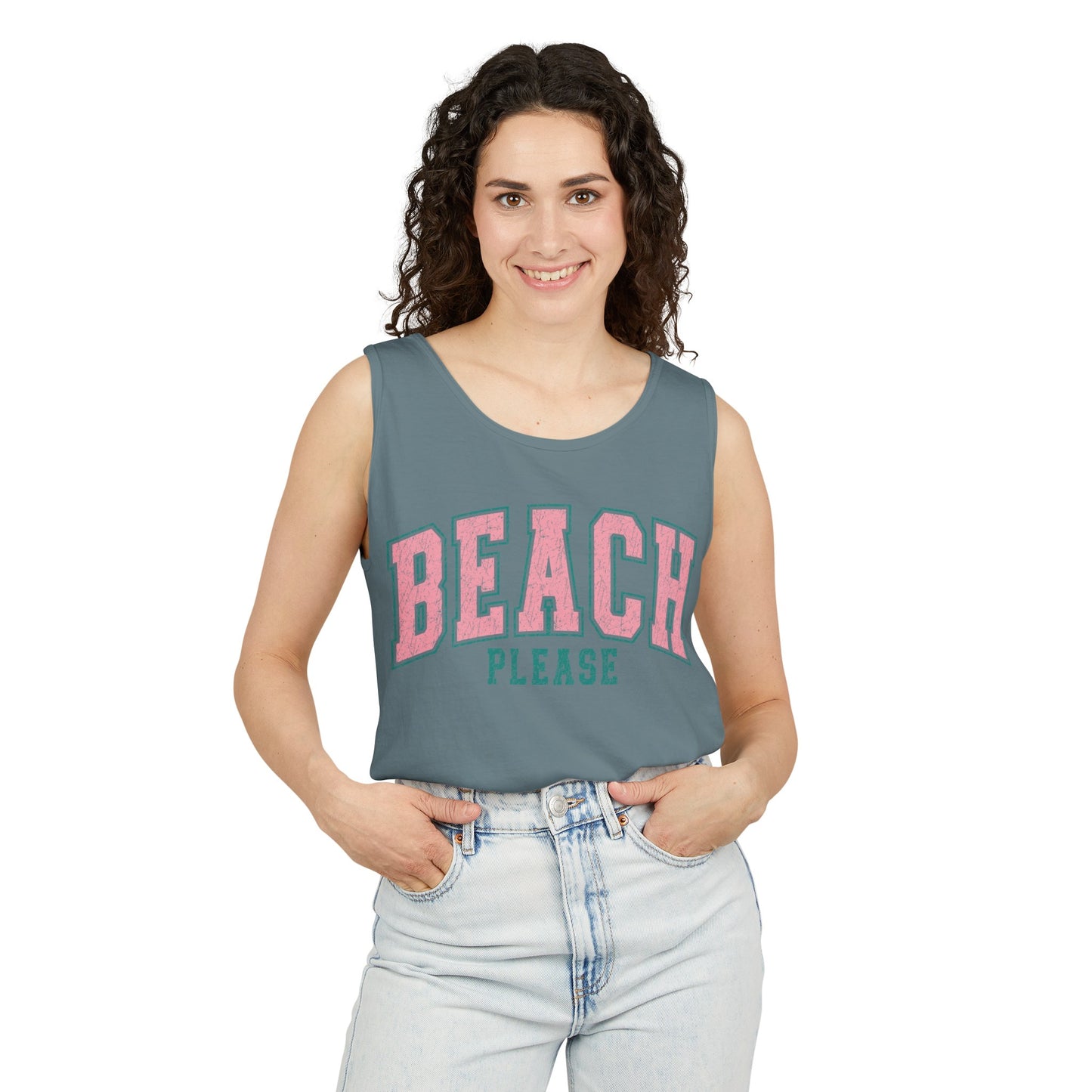 Beach Please Tank - Comfort Colors