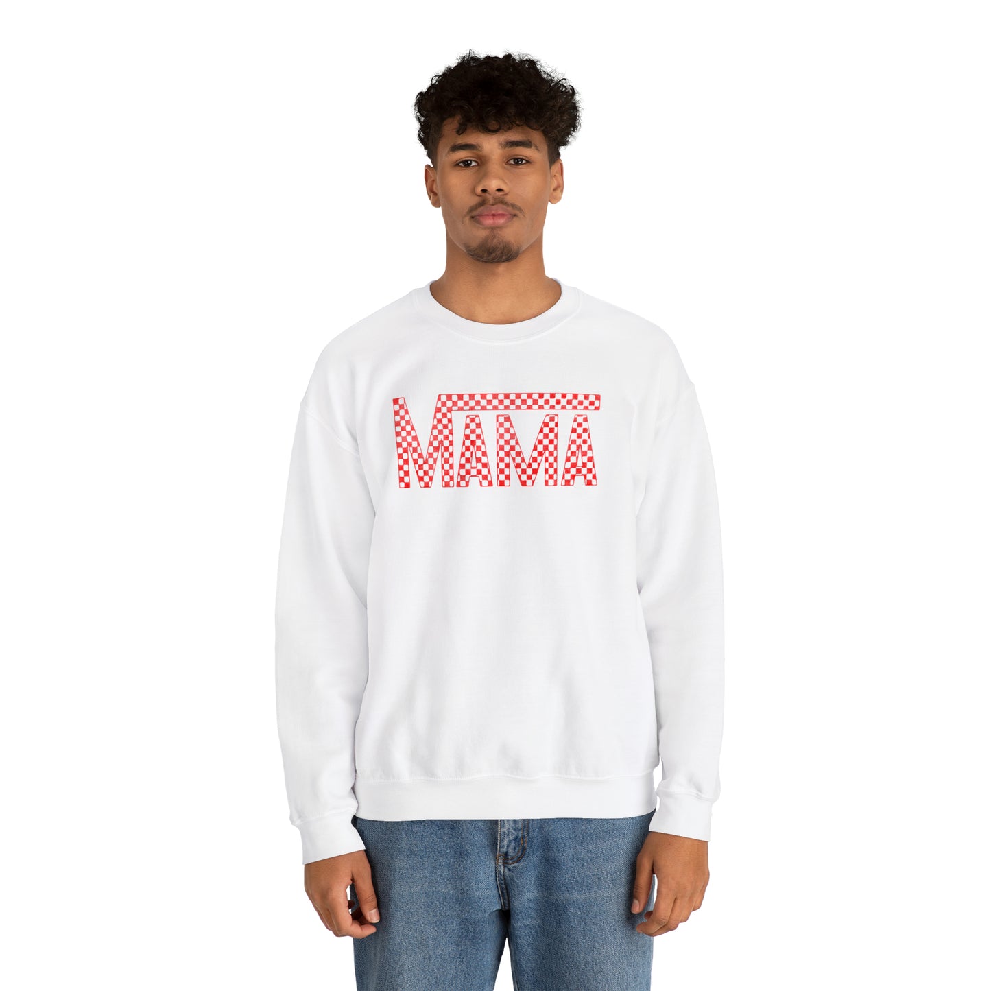 Red Mama Checkered Sweater