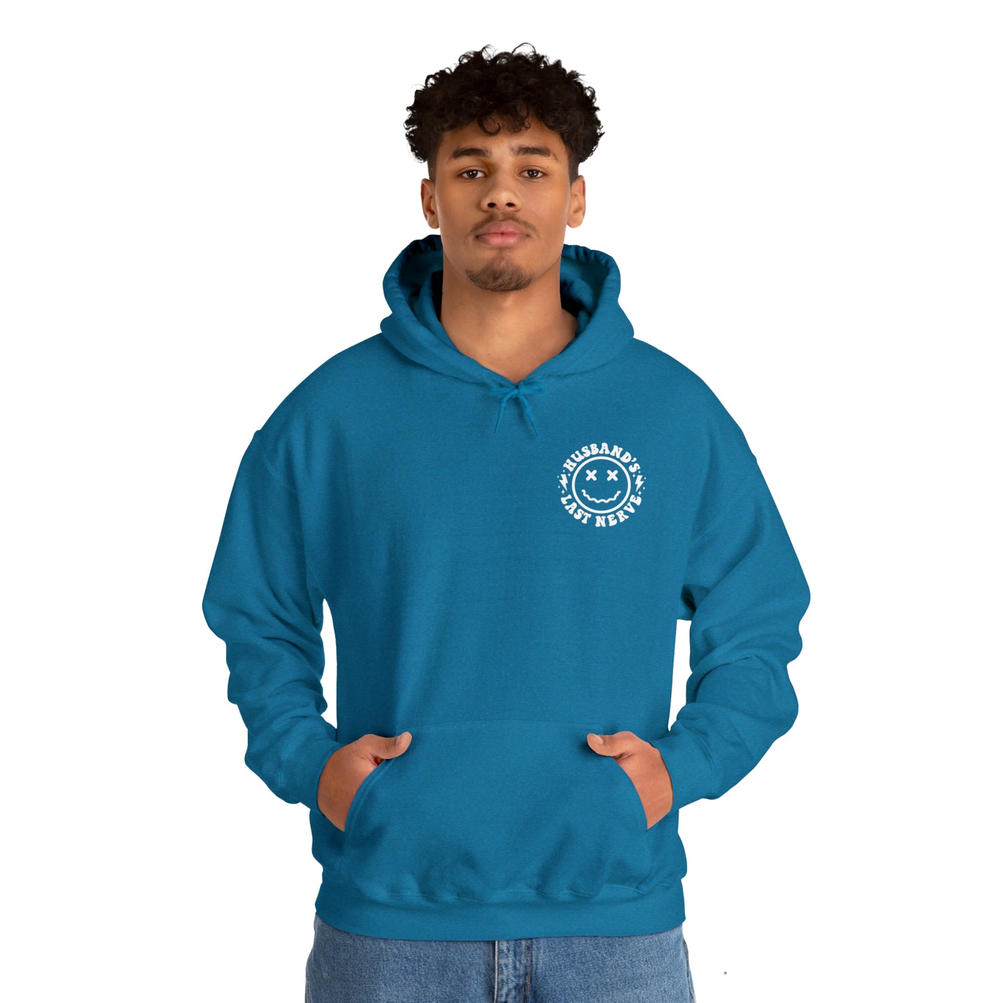 Husband's Last Nerve Hoodie - White Text