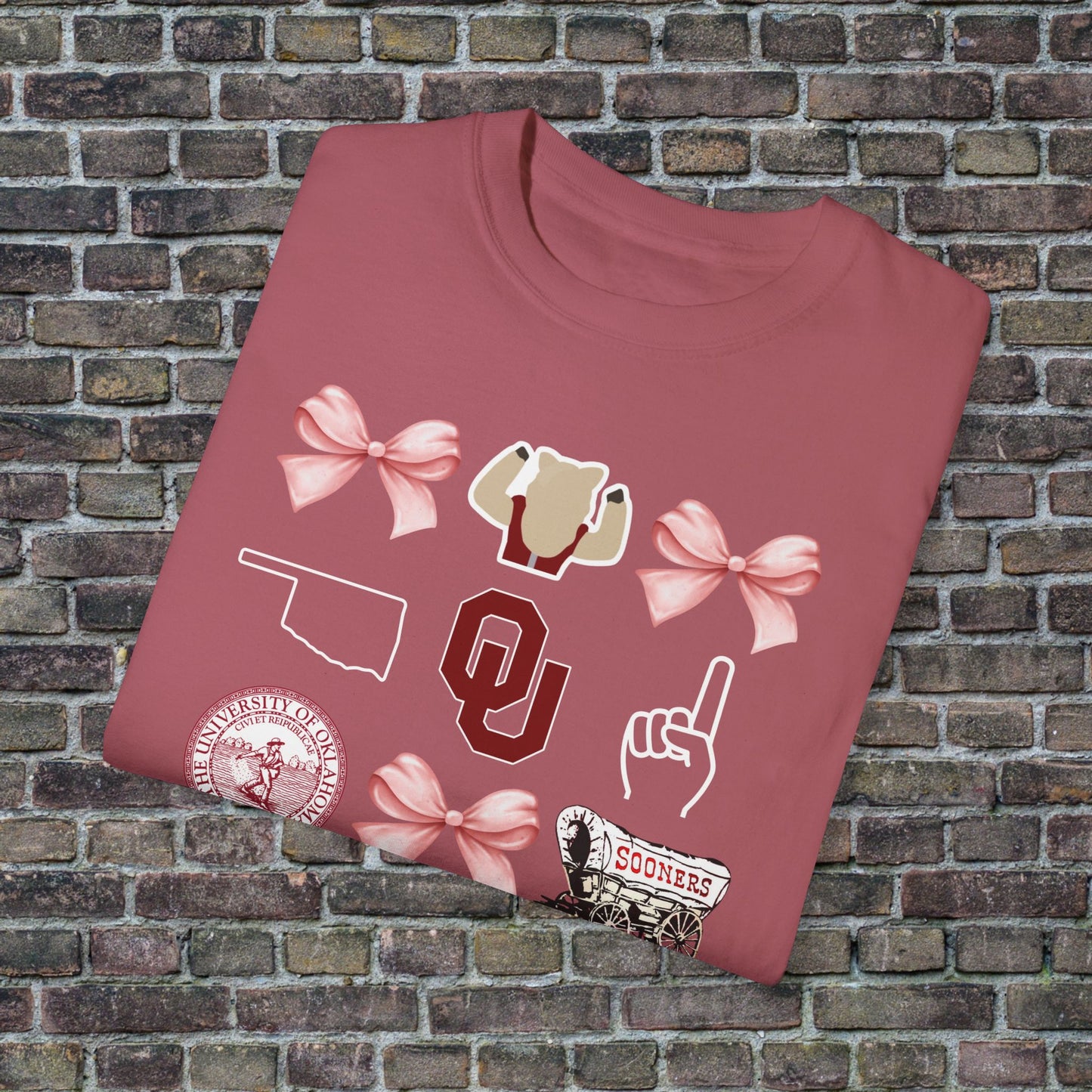 Oklahoma Sooners Bow Comfort Colors - Dark