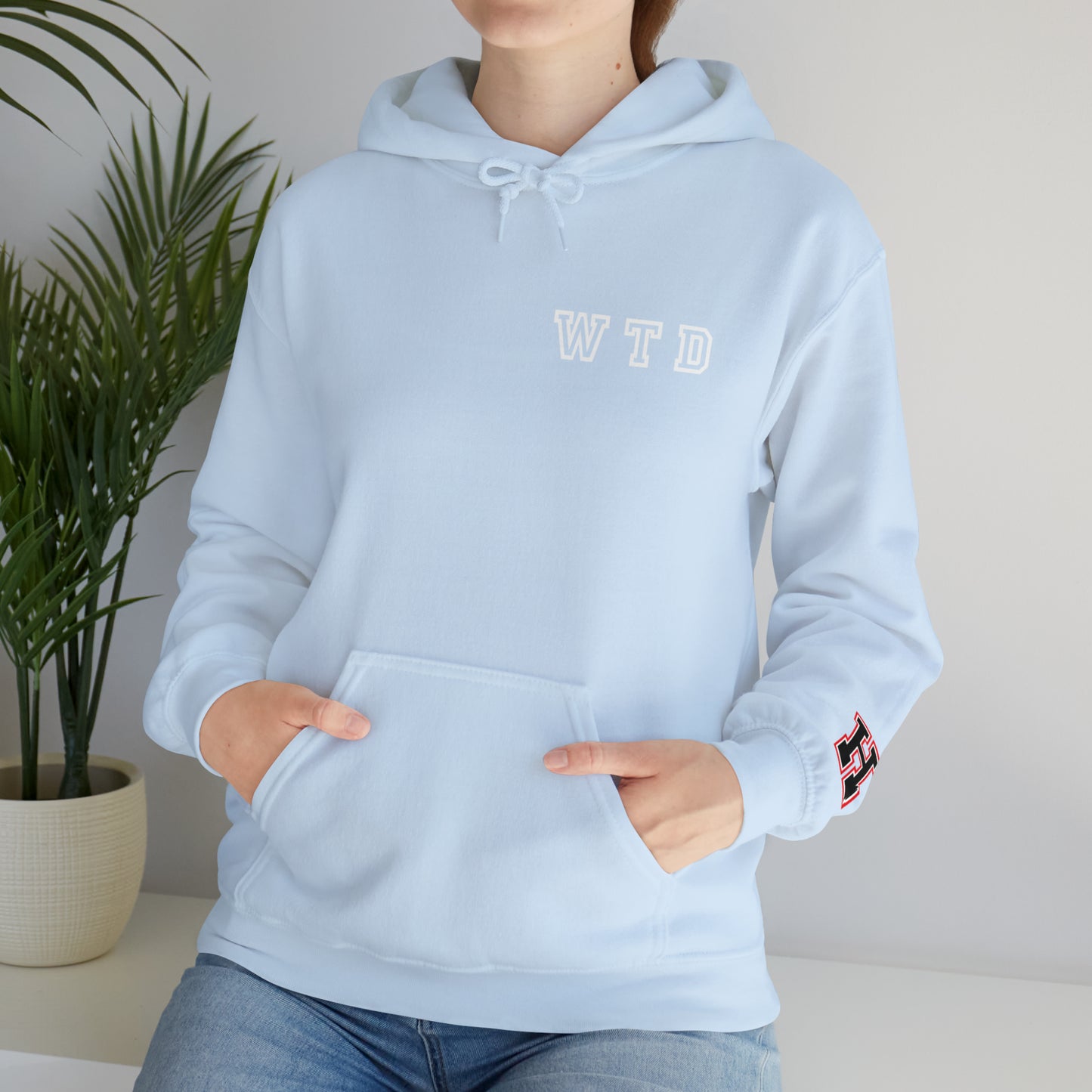 Heath Hawks WTD front Southside Strong back - H Cuff  - Hoodie