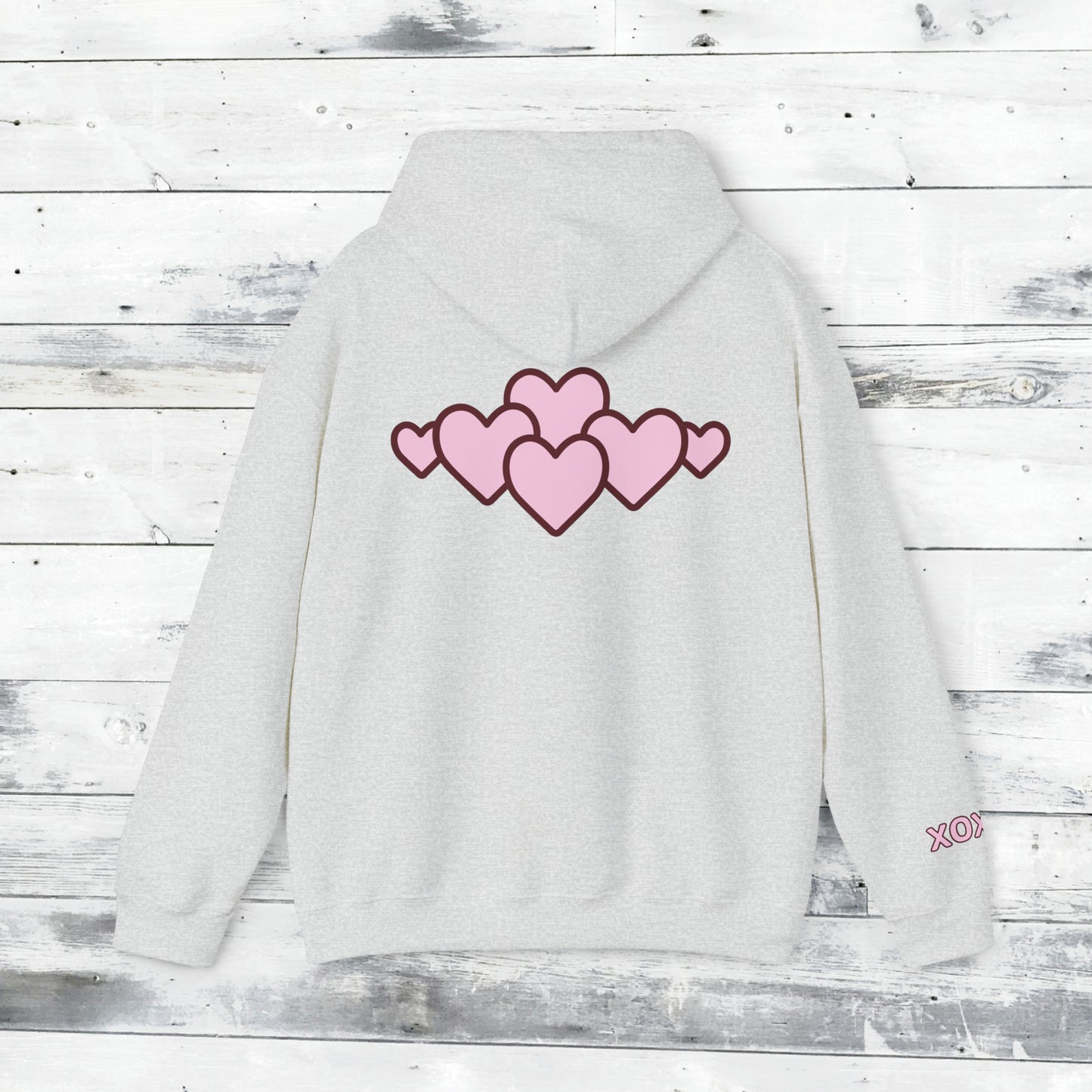 Valentines LOVE Hoodie - XOXO right cuff