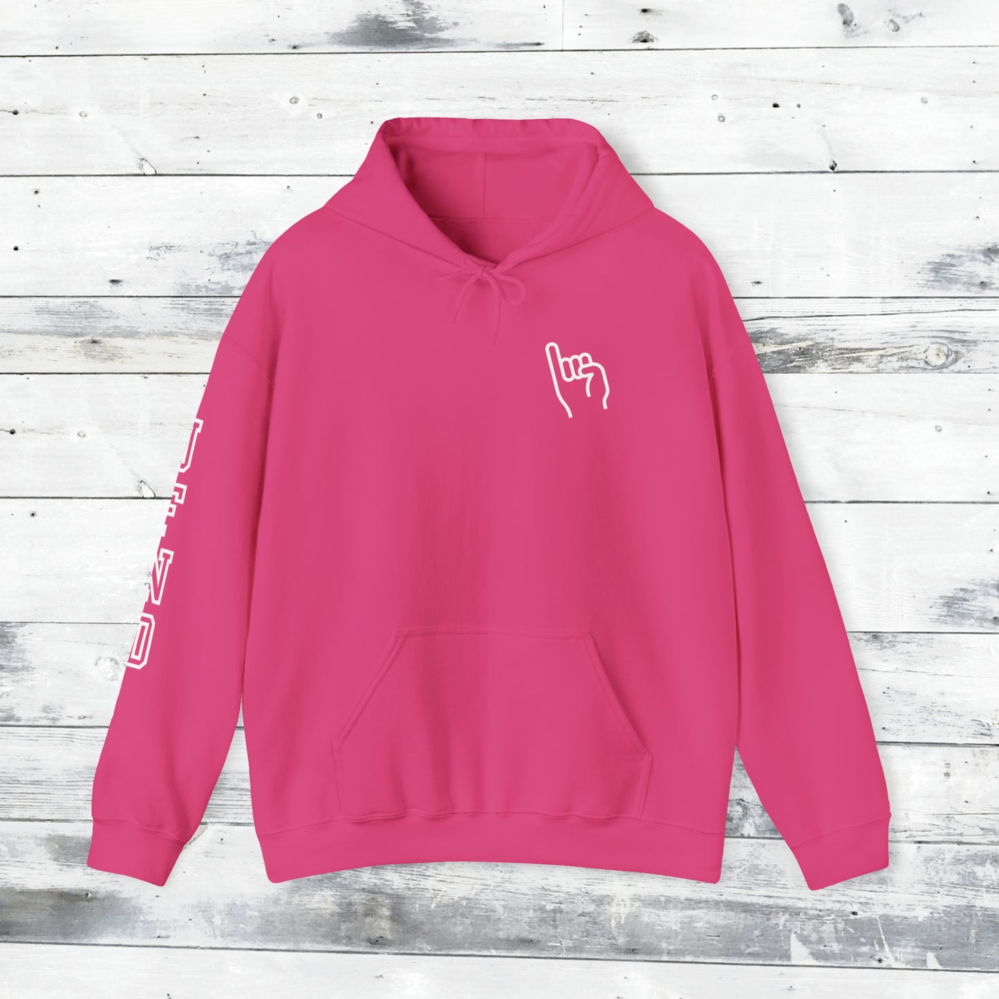 Jackets Stinger Hoodie Front - JFND Sleeve - Old School R back