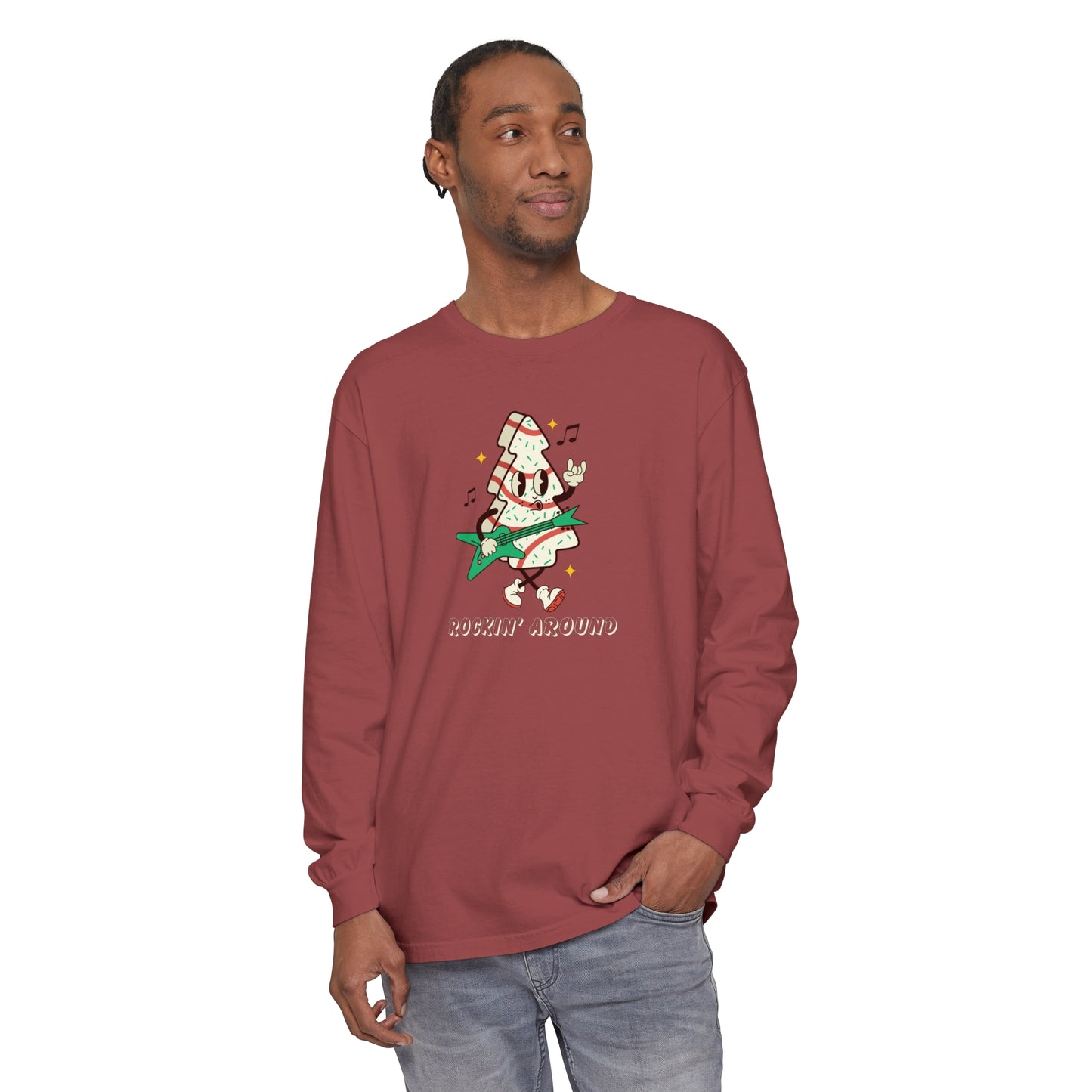 Rockin' Around the Christmas Tree  Comfort Colors Long Sleeve T-Shirt