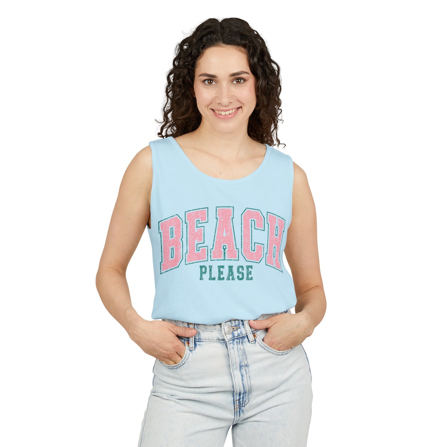 Beach Please Tank - Comfort Colors