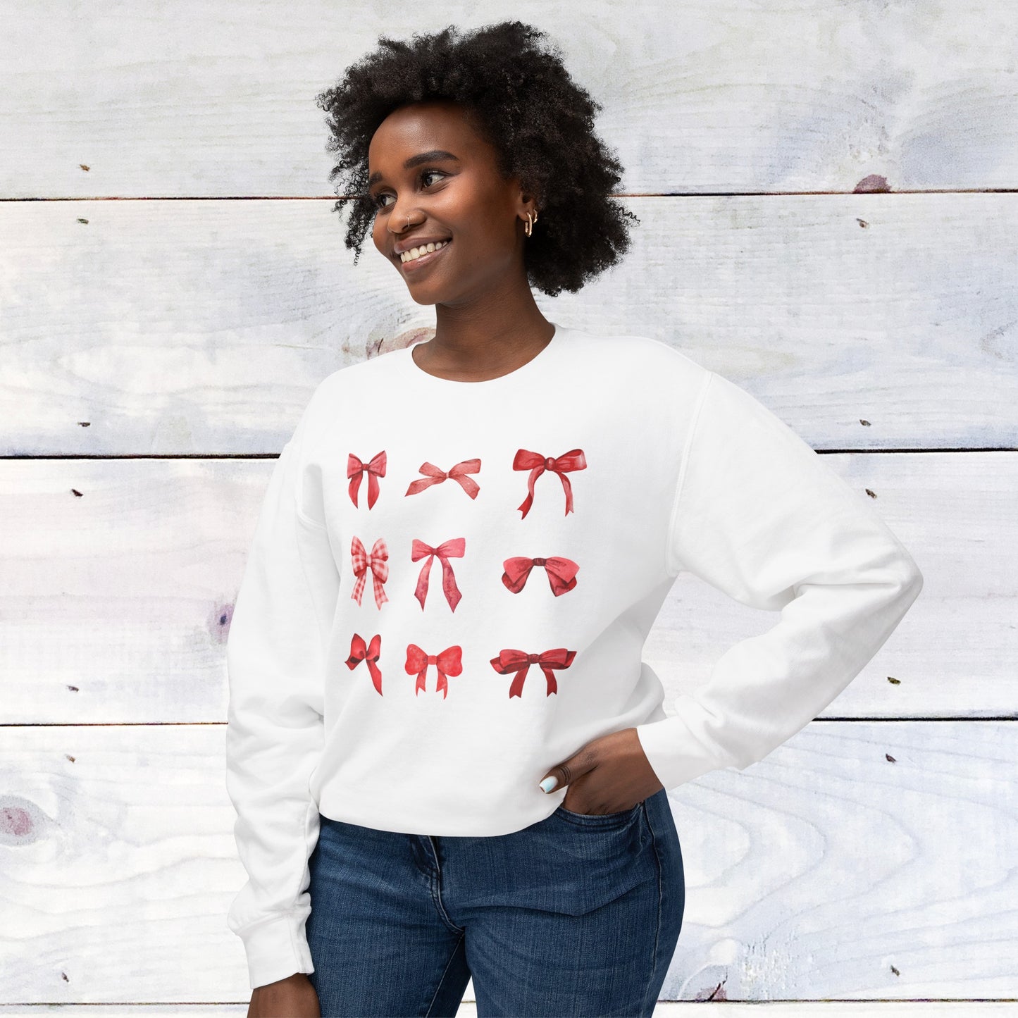 Heath Bow Sweater - Win the Day Sleeve - Comfort Colors