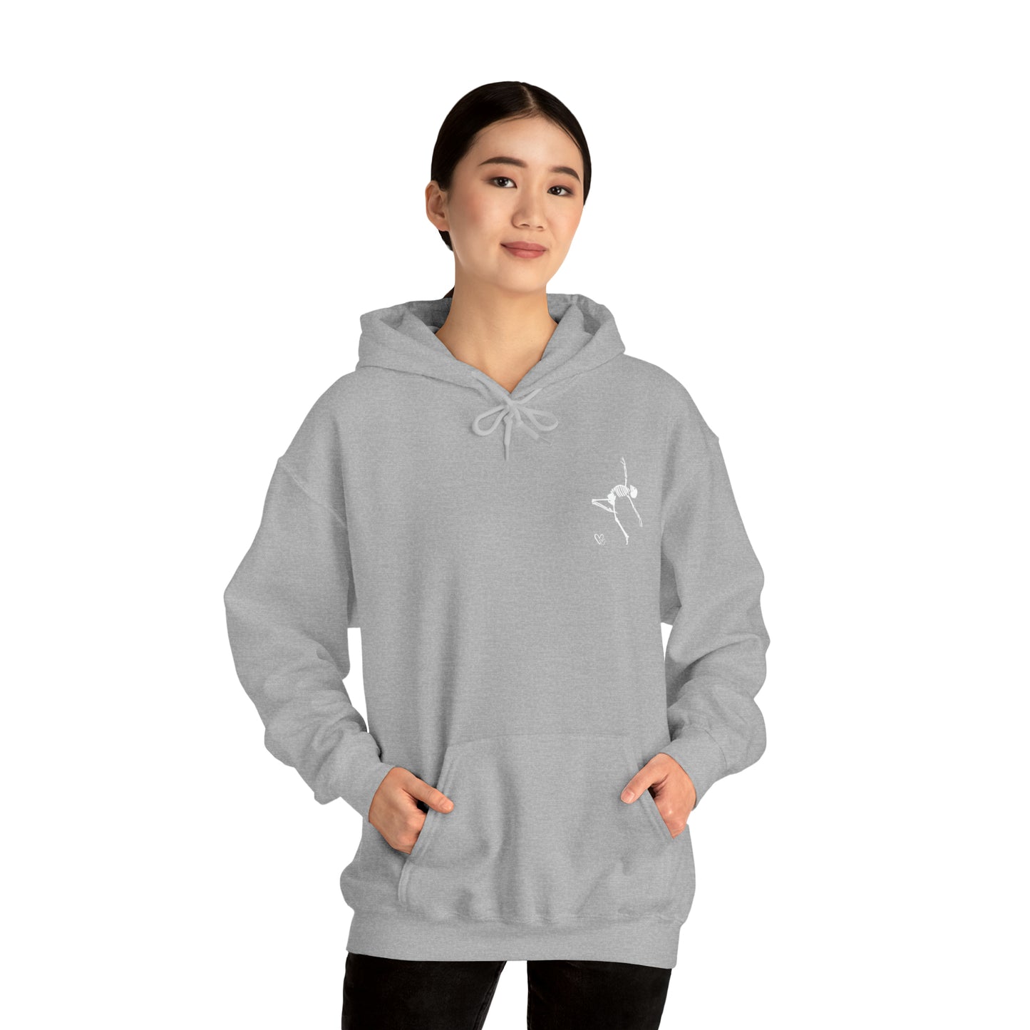 Dancing Skeleton Hoodie- Dancing Skeleton Front- Multi -Dancing Skeleton Back, Mutliple Color Options, Unisex Heavy Blend™ Hooded Sweatshirt
