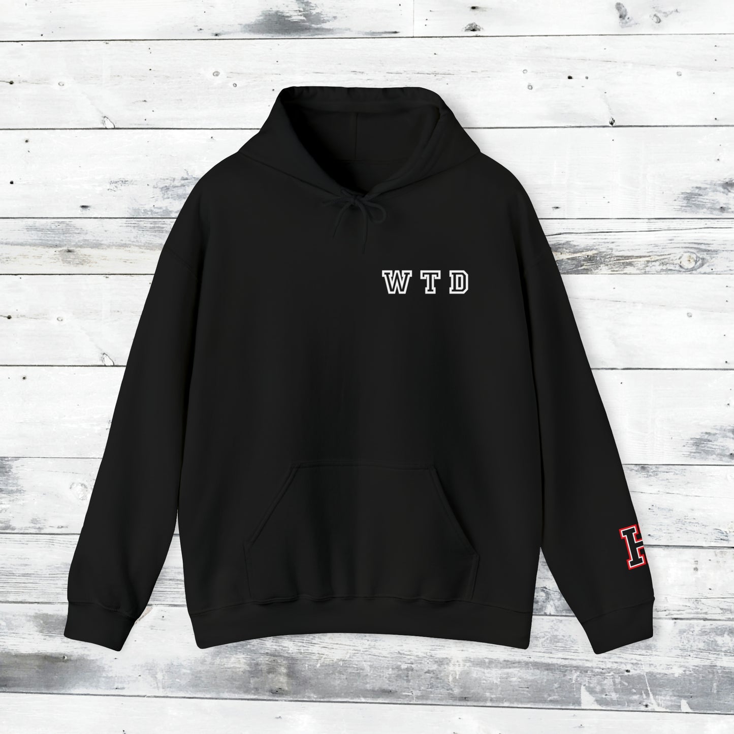 Heath Hawks WTD front Southside Strong back - H Cuff  - Hoodie