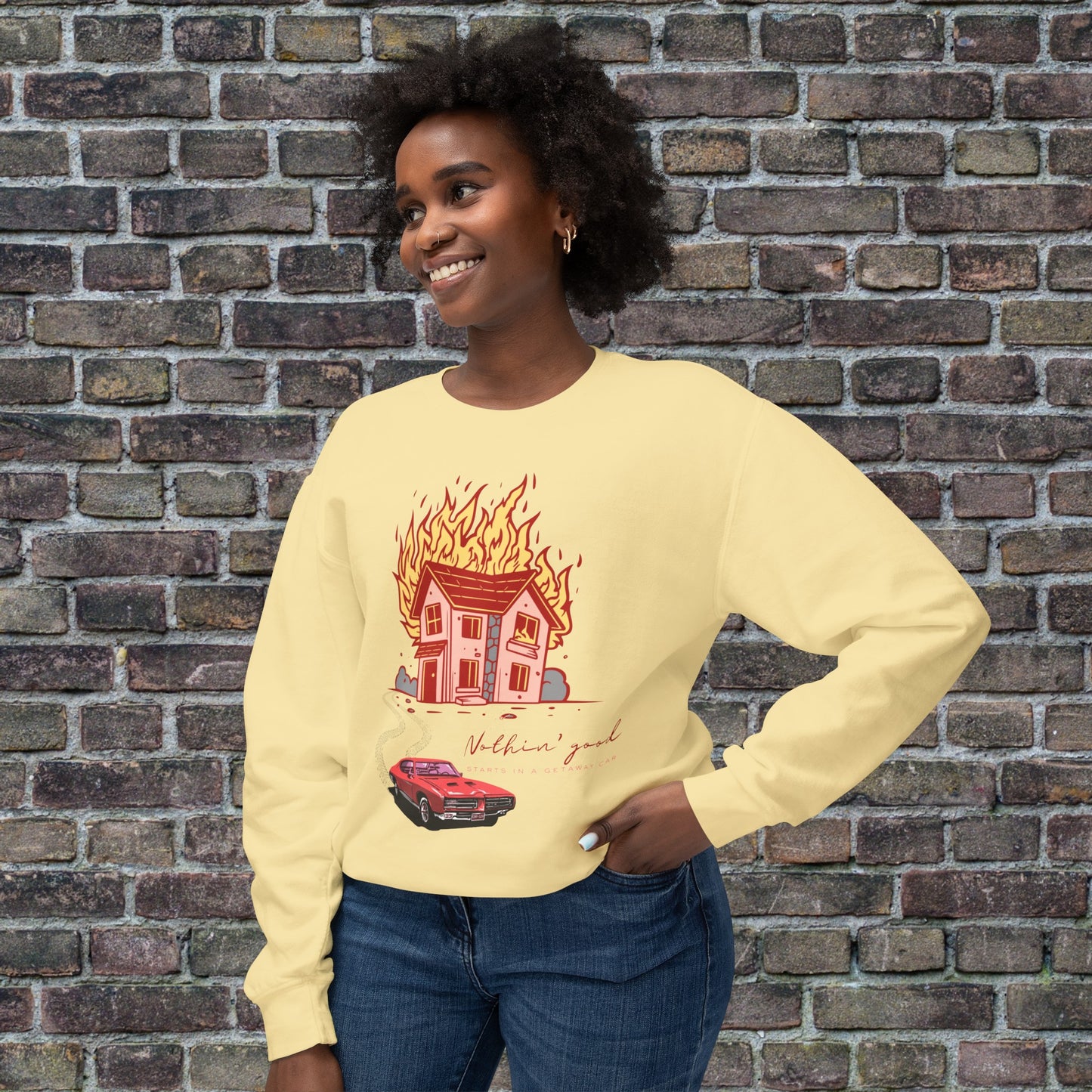 House on Fire, Getaway Car - Comfort Colors Sweater