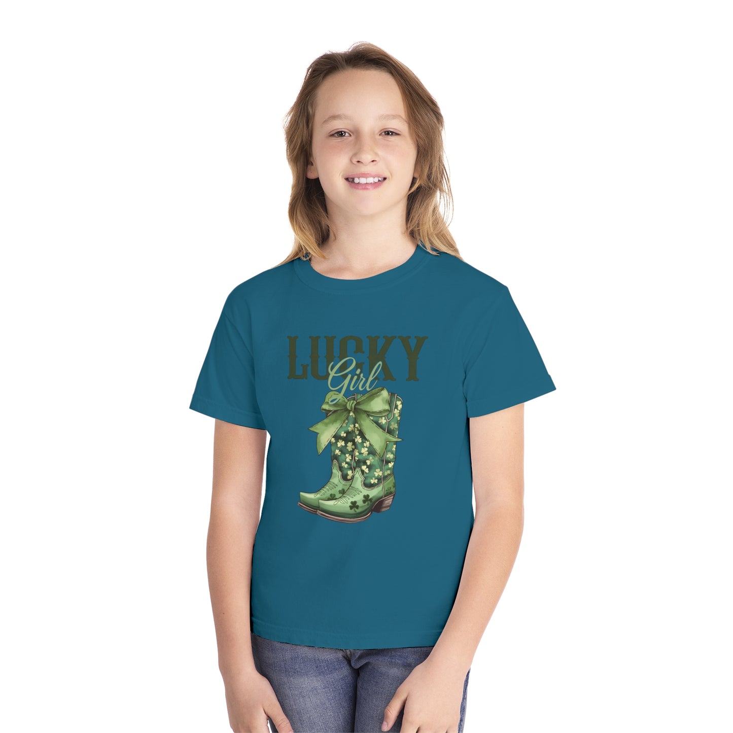 Lucky Girl Youth Comfort Colors Tee