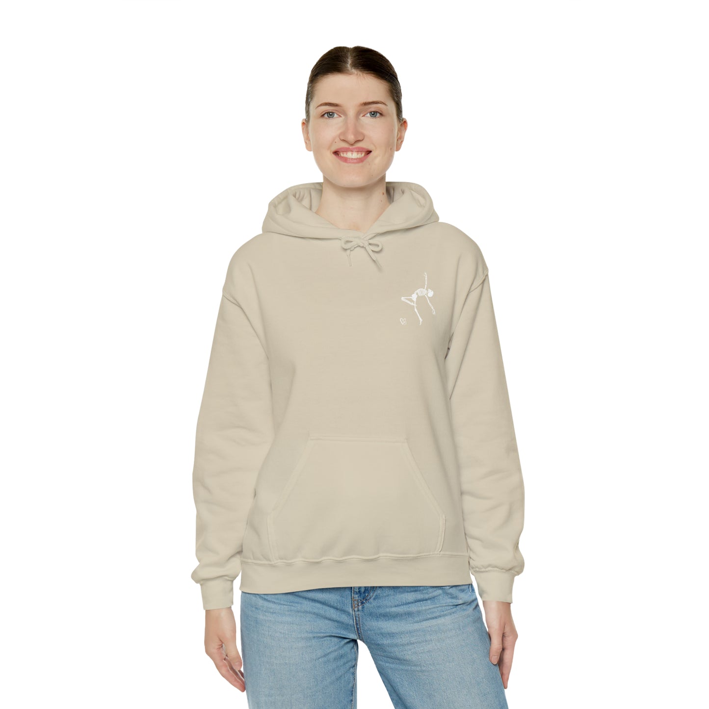 Dancing Skeleton Hoodie- Dancing Skeleton Front- Multi -Dancing Skeleton Back, Mutliple Color Options, Unisex Heavy Blend™ Hooded Sweatshirt