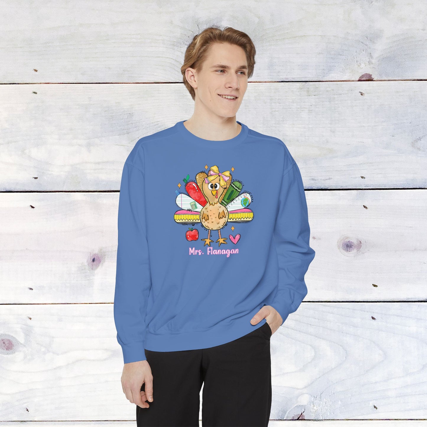 Teacher Turkey Unisex Comfort Colors Sweater