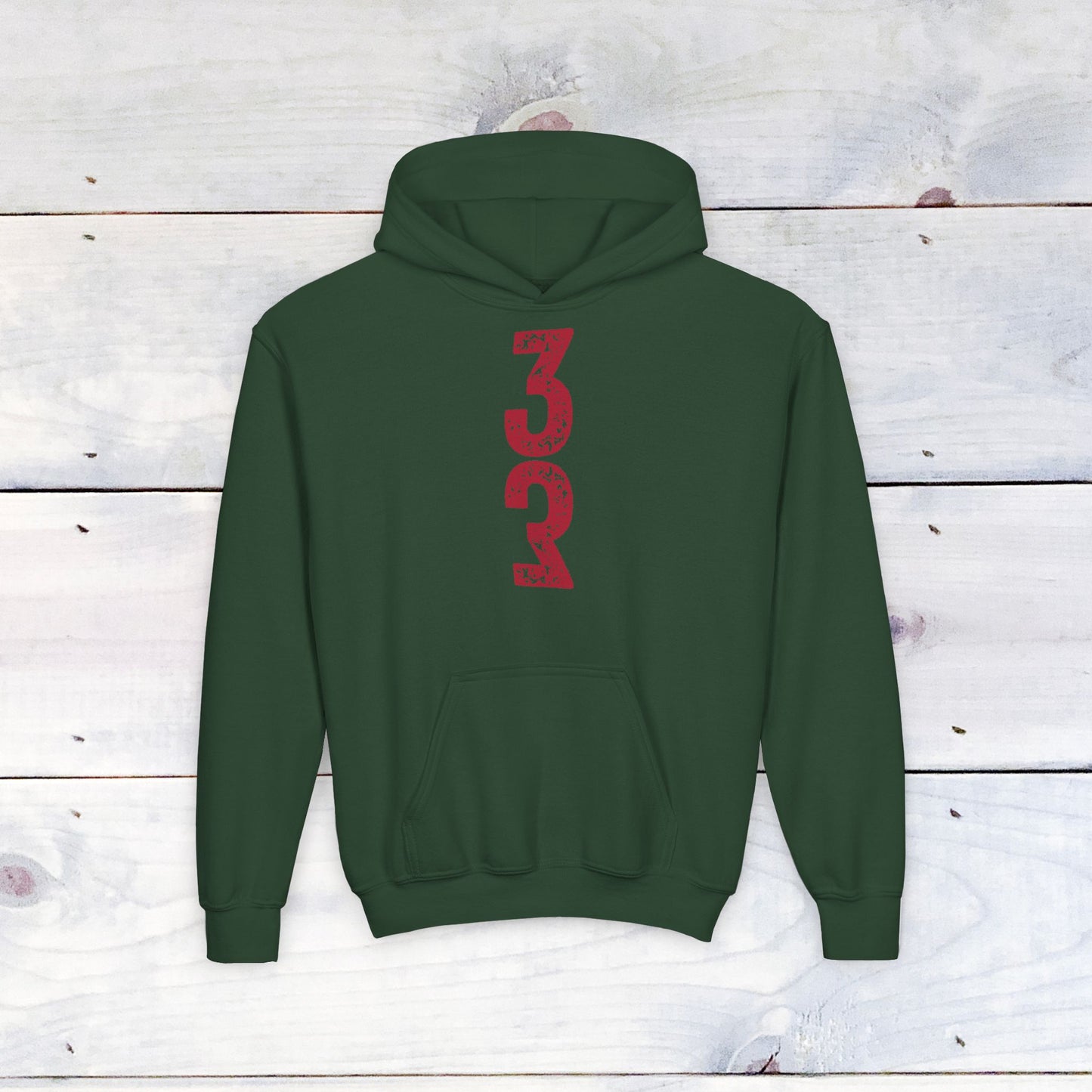 Red 3up3down Youth Heavy Blend Hooded Sweatshirt