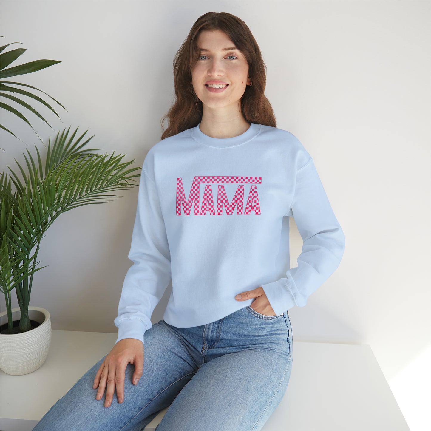 Pink Mama Checkered Sweater