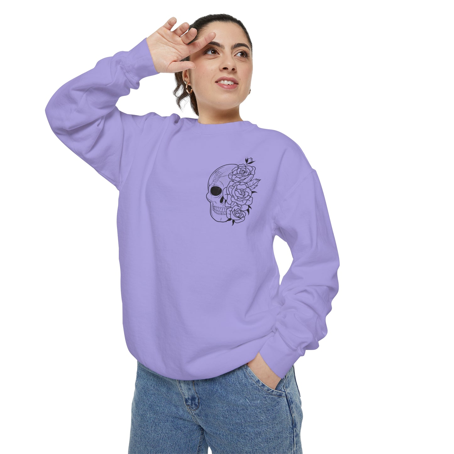 Skull Front, Vastly Overrated Back - Comfort Colors Pullover - Multi Color Options