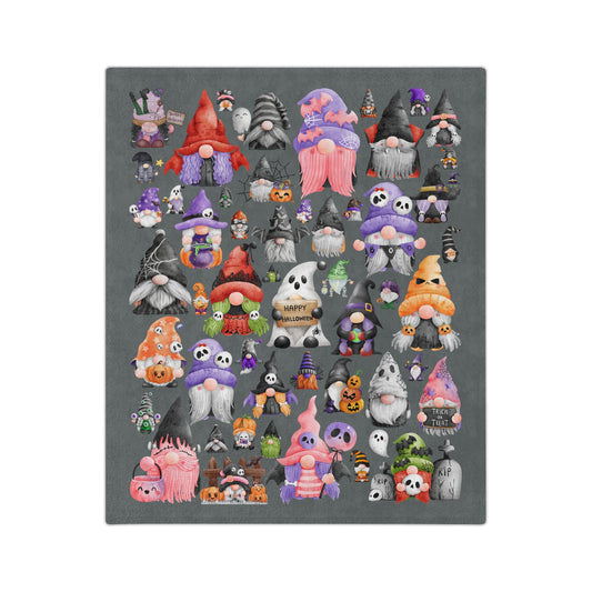 The Gnome Halloween Blanket - Dark Gray