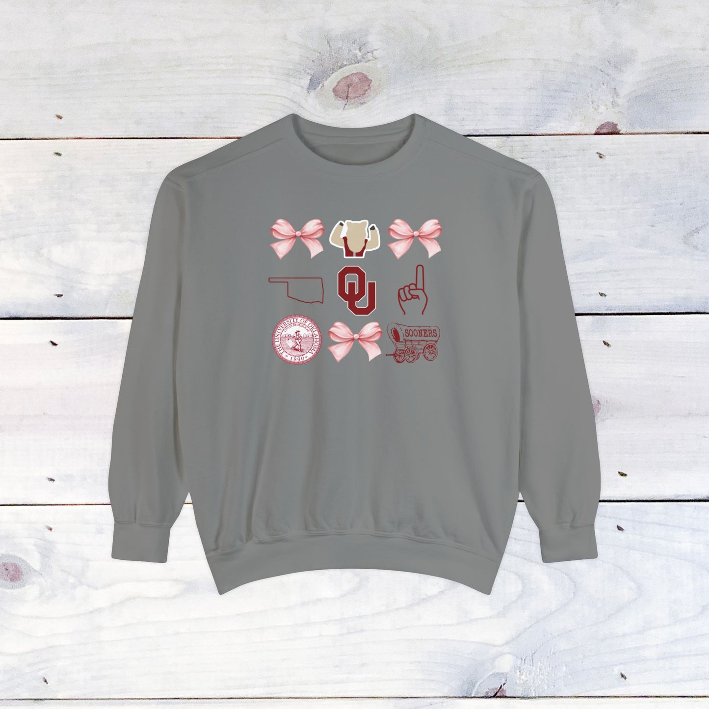Oklahoma Sooners Bow Comfort Colors Sweater