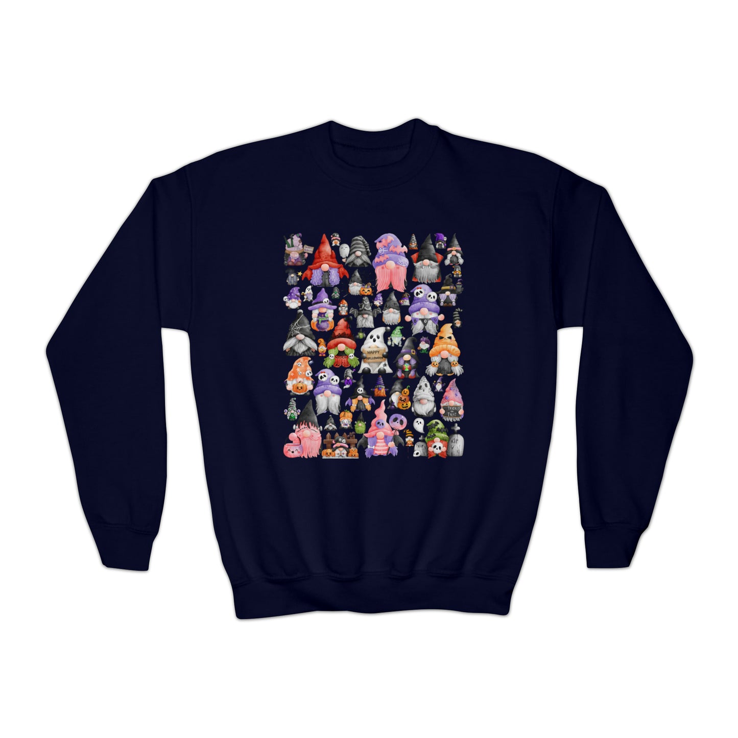 The Gnome Halloween Youth Crewneck Sweatshirt