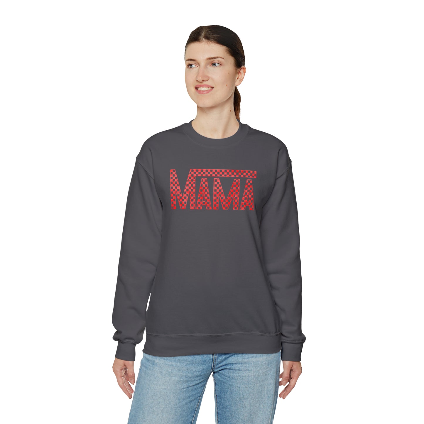Red Mama Checkered Sweater