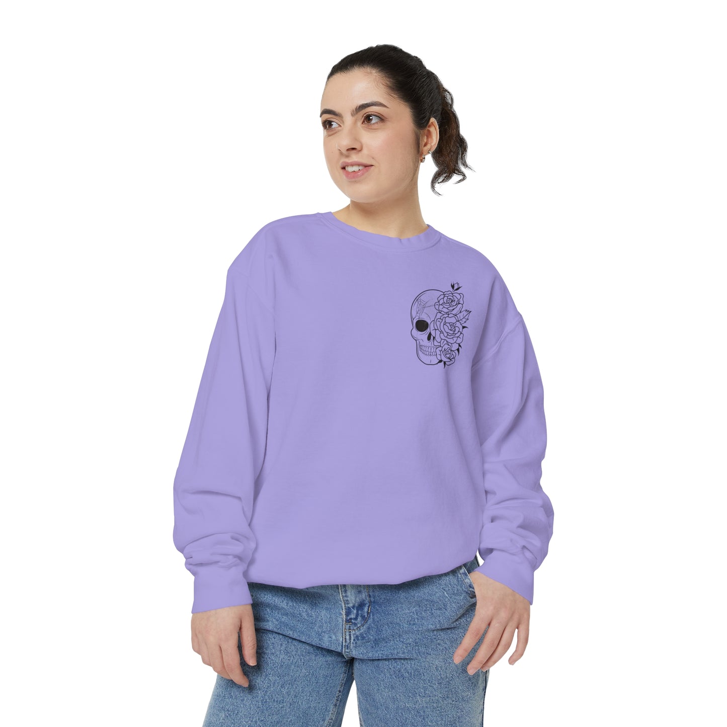 Skull Front, Vastly Overrated Back - Comfort Colors Pullover - Multi Color Options