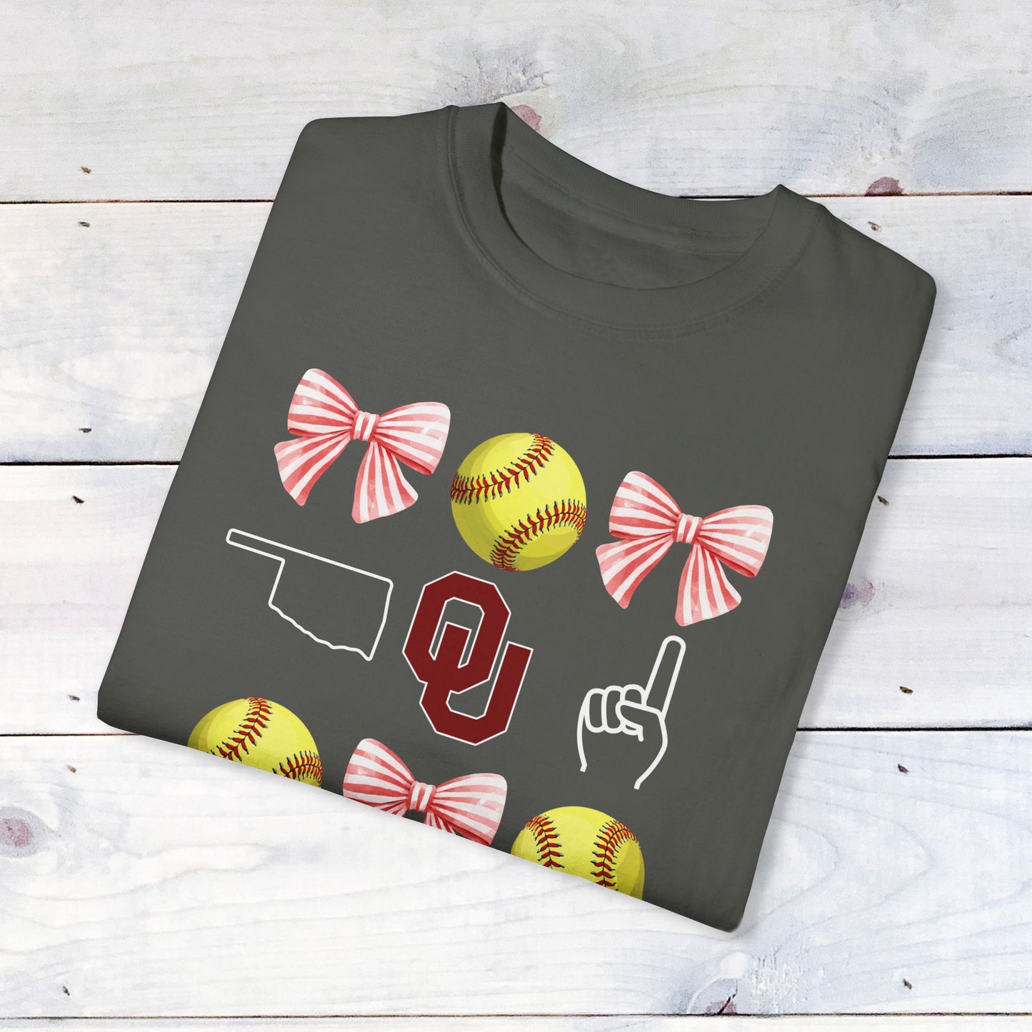 Oklahoma Softball Grid Comfort Colors T