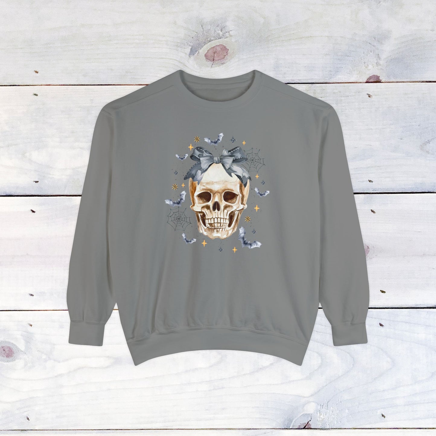 Pretty Bow Skull Comfort Colors Sweater