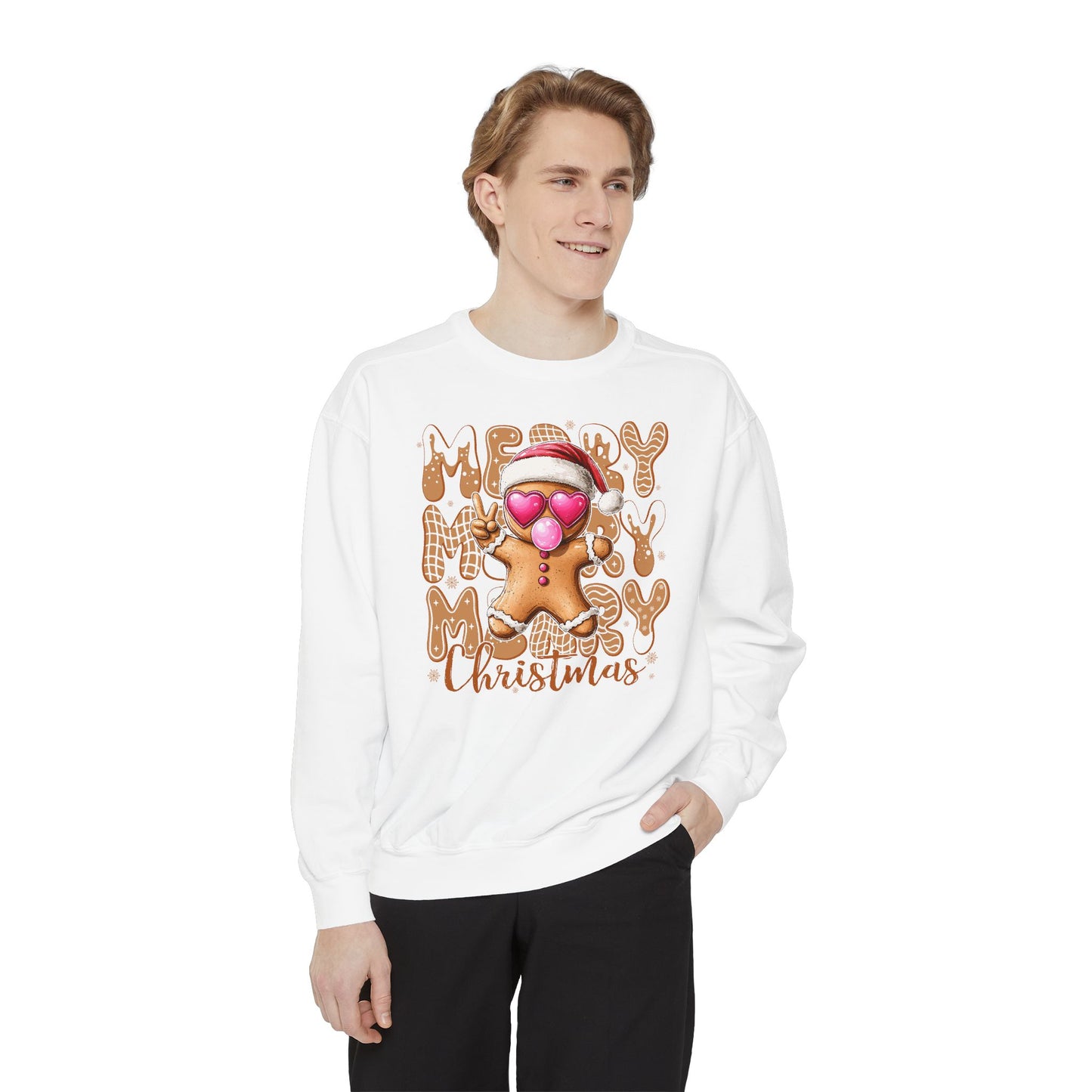 Merry Merry Gingerbread Man Comfort Colors Sweater