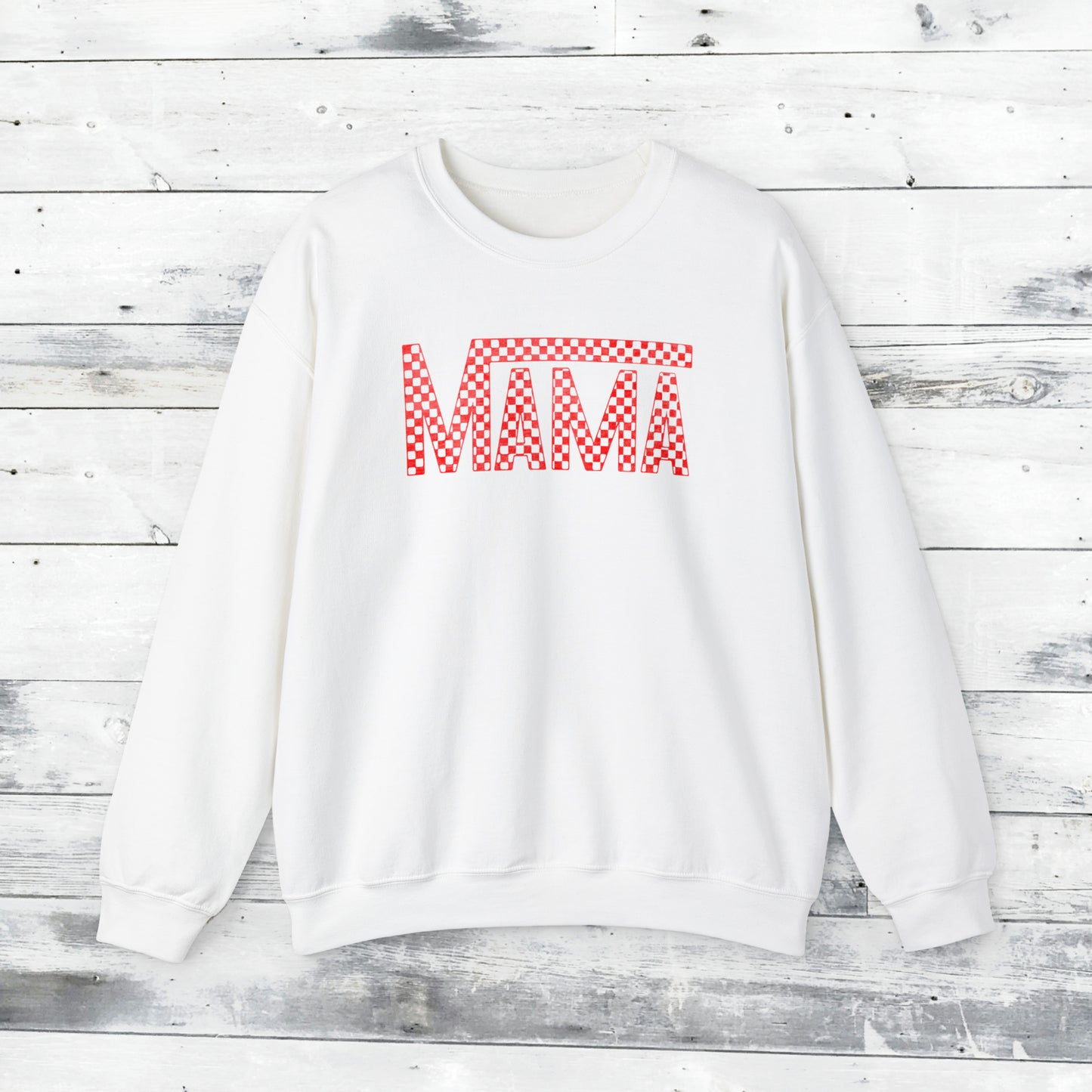 Red Mama Checkered Sweater
