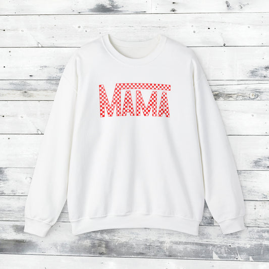 Red Mama Checkered Sweater